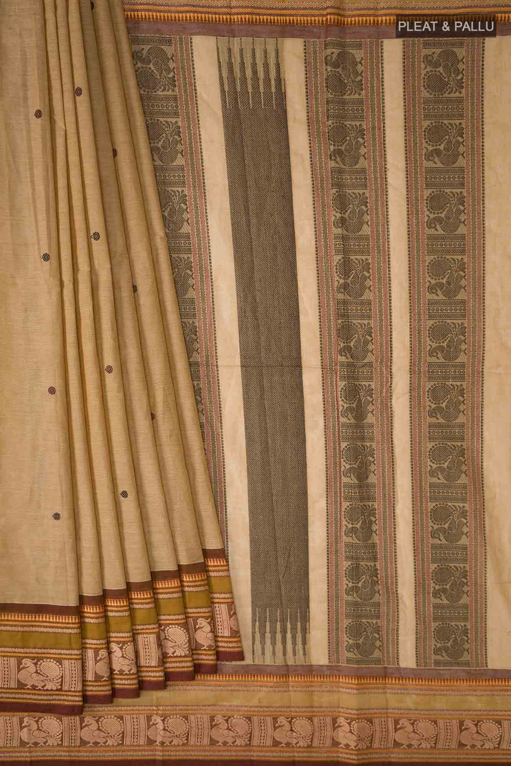 Brown Kanchi Cotton Saree