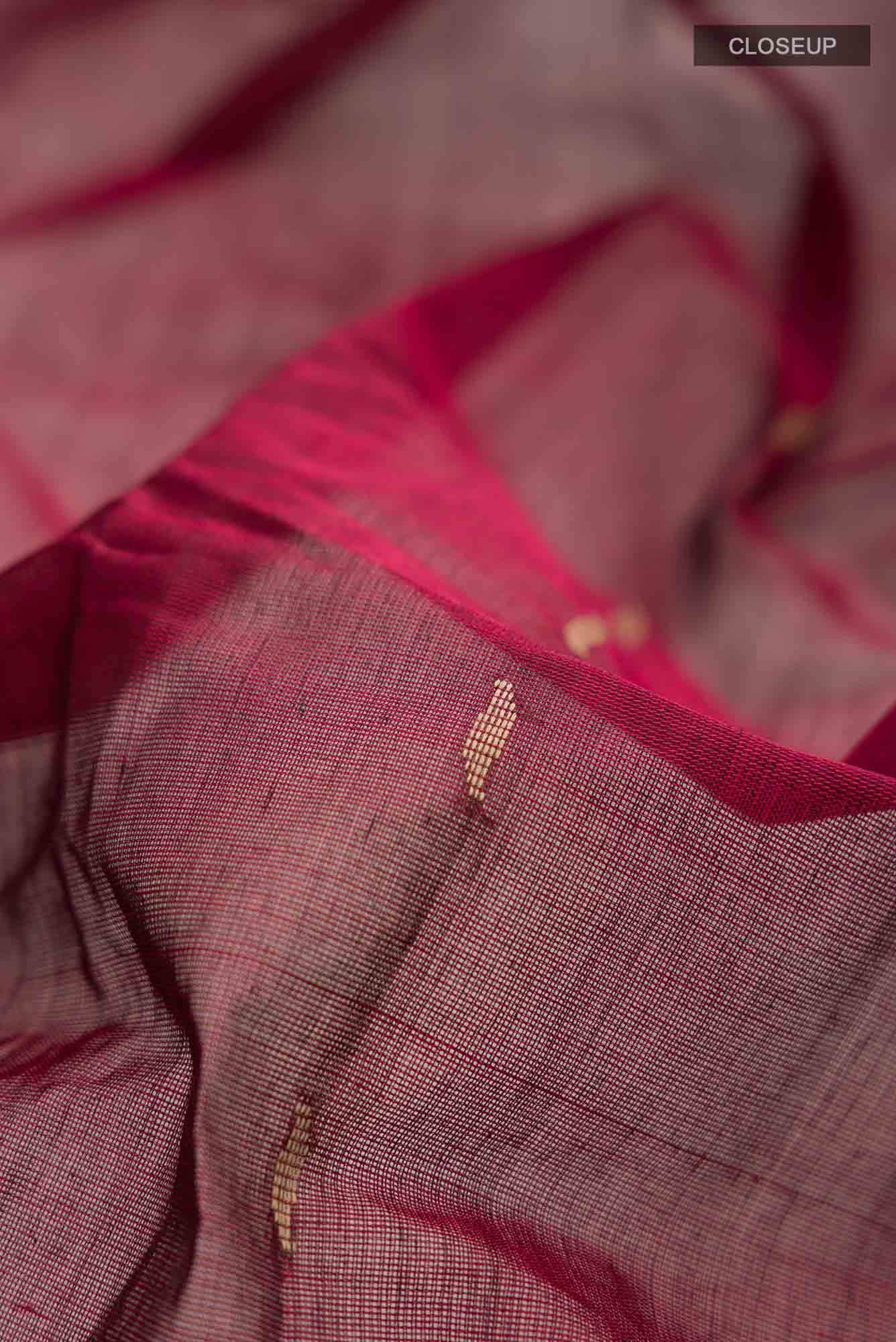 Maroon Kanchi Cotton Saree