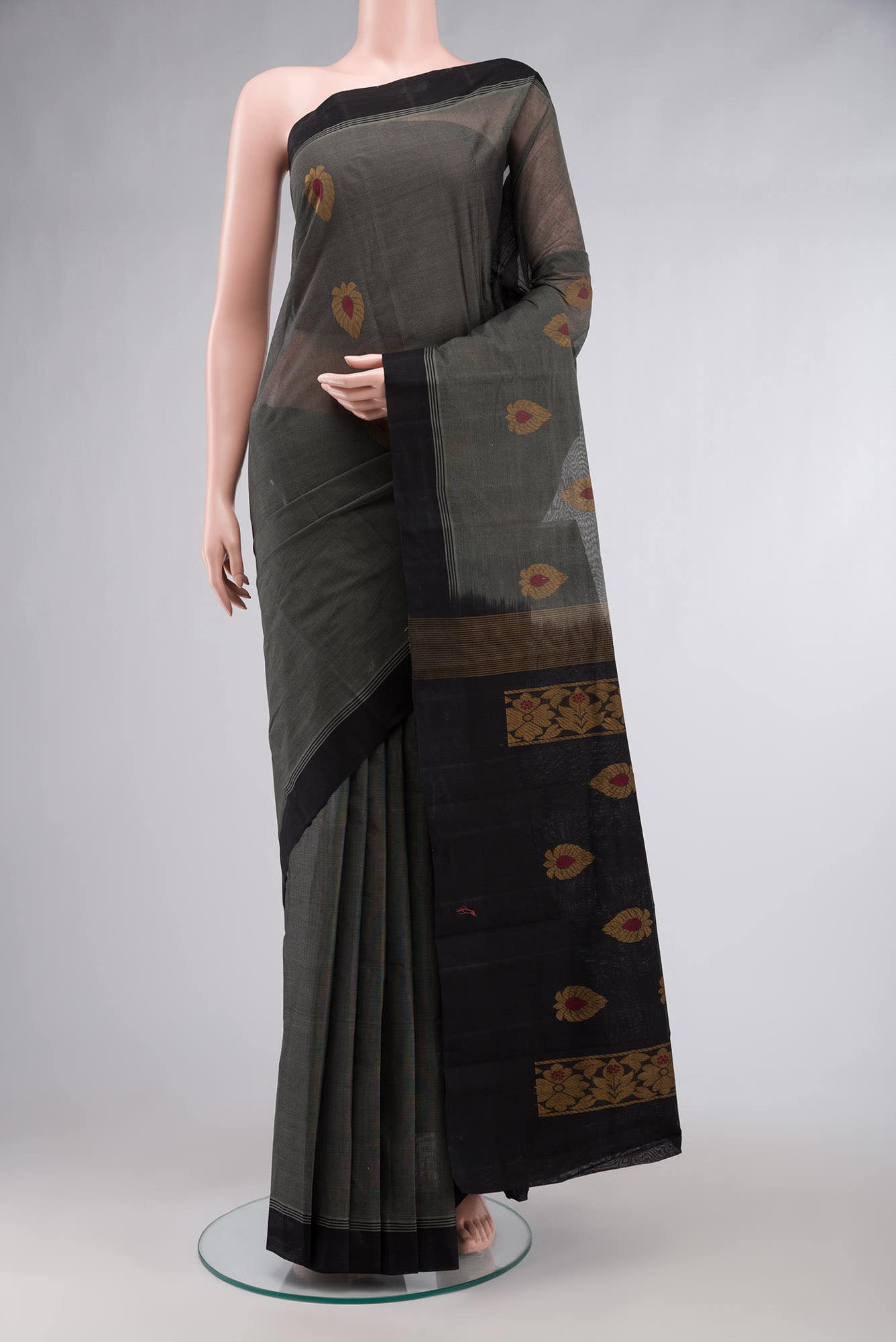 Grey Kanchi Cotton Saree
