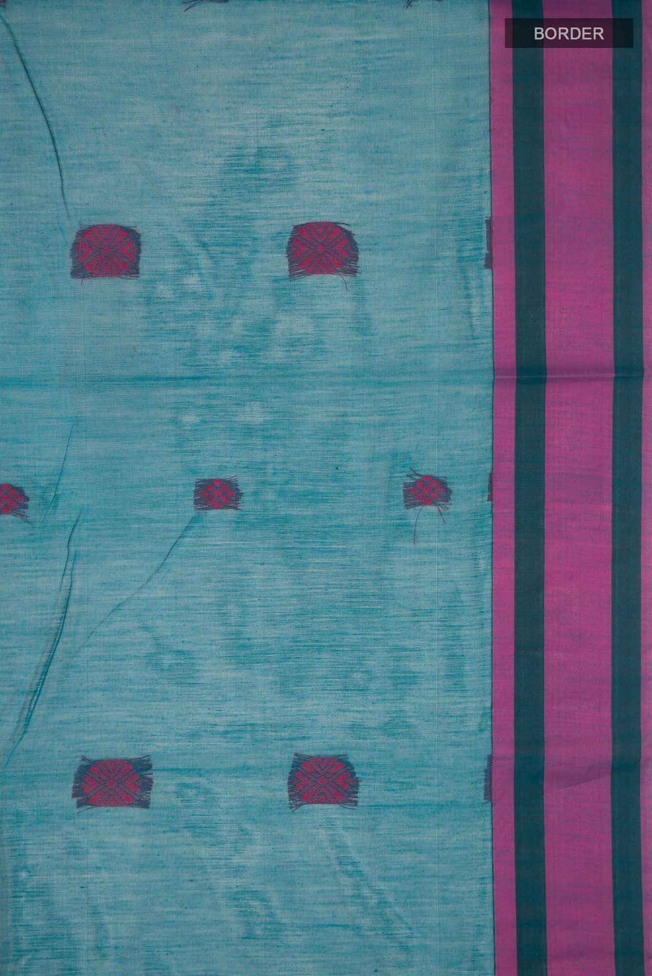 Blue Blended Silk Cotton Saree