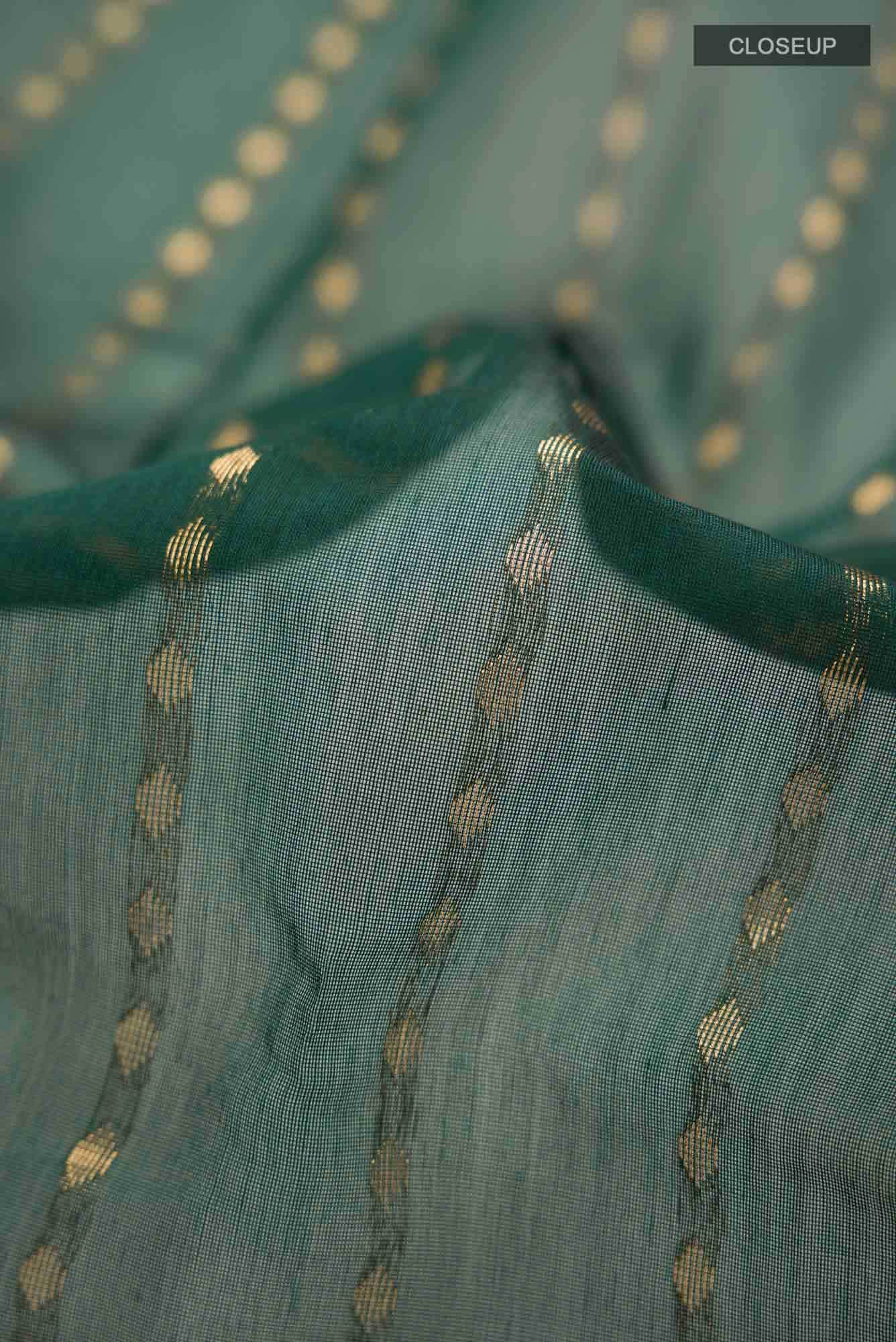 Green Blended Silk Cotton Saree