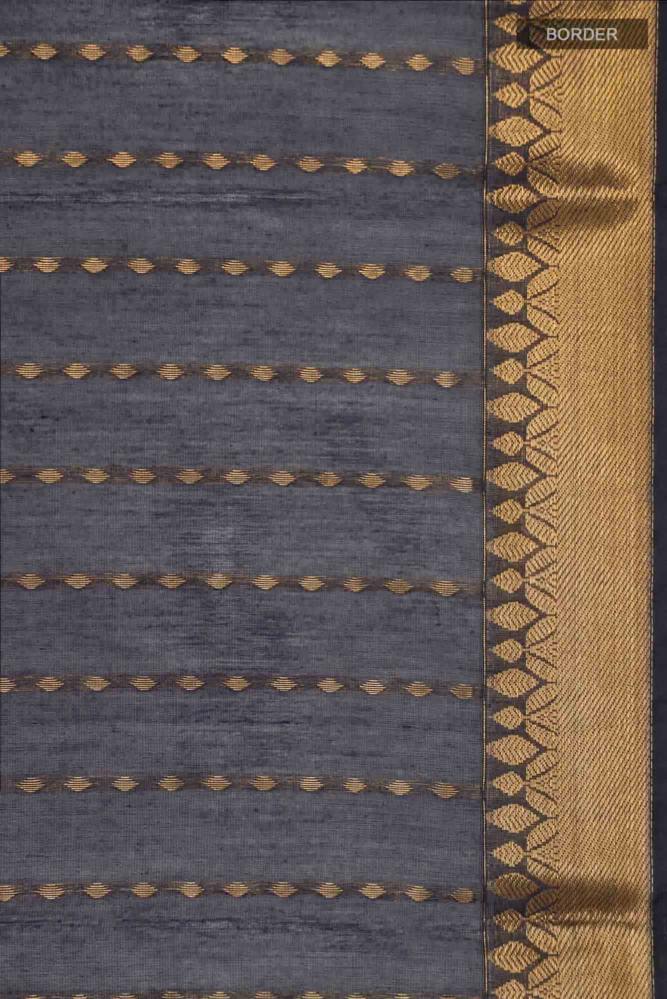 Navy Blue Blended Silk Cotton Saree