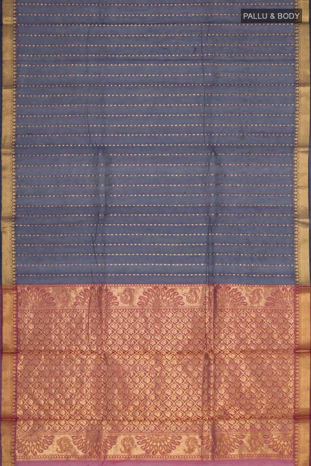 Navy Blue Blended Silk Cotton Saree