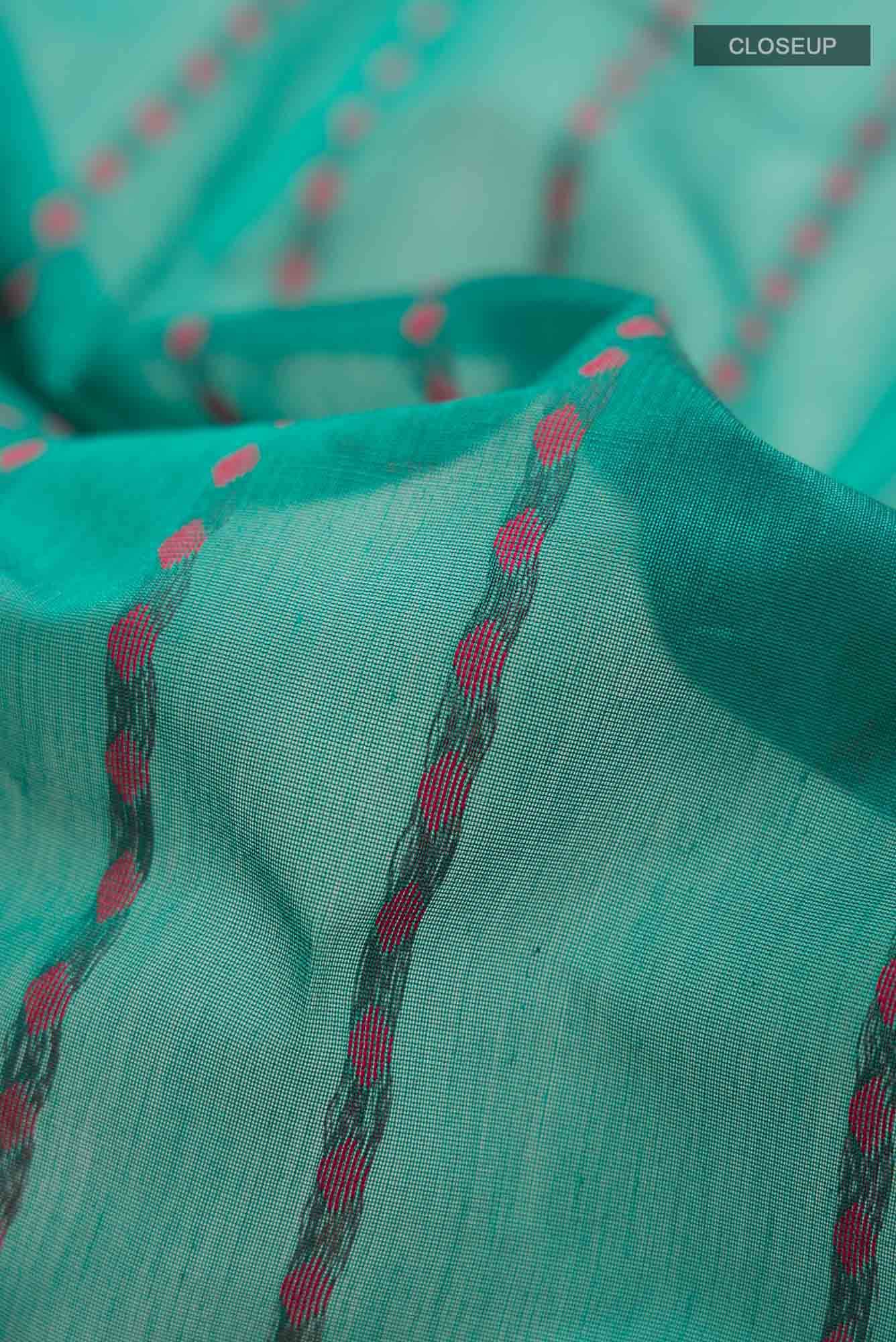 Green Blended Silk Cotton Saree