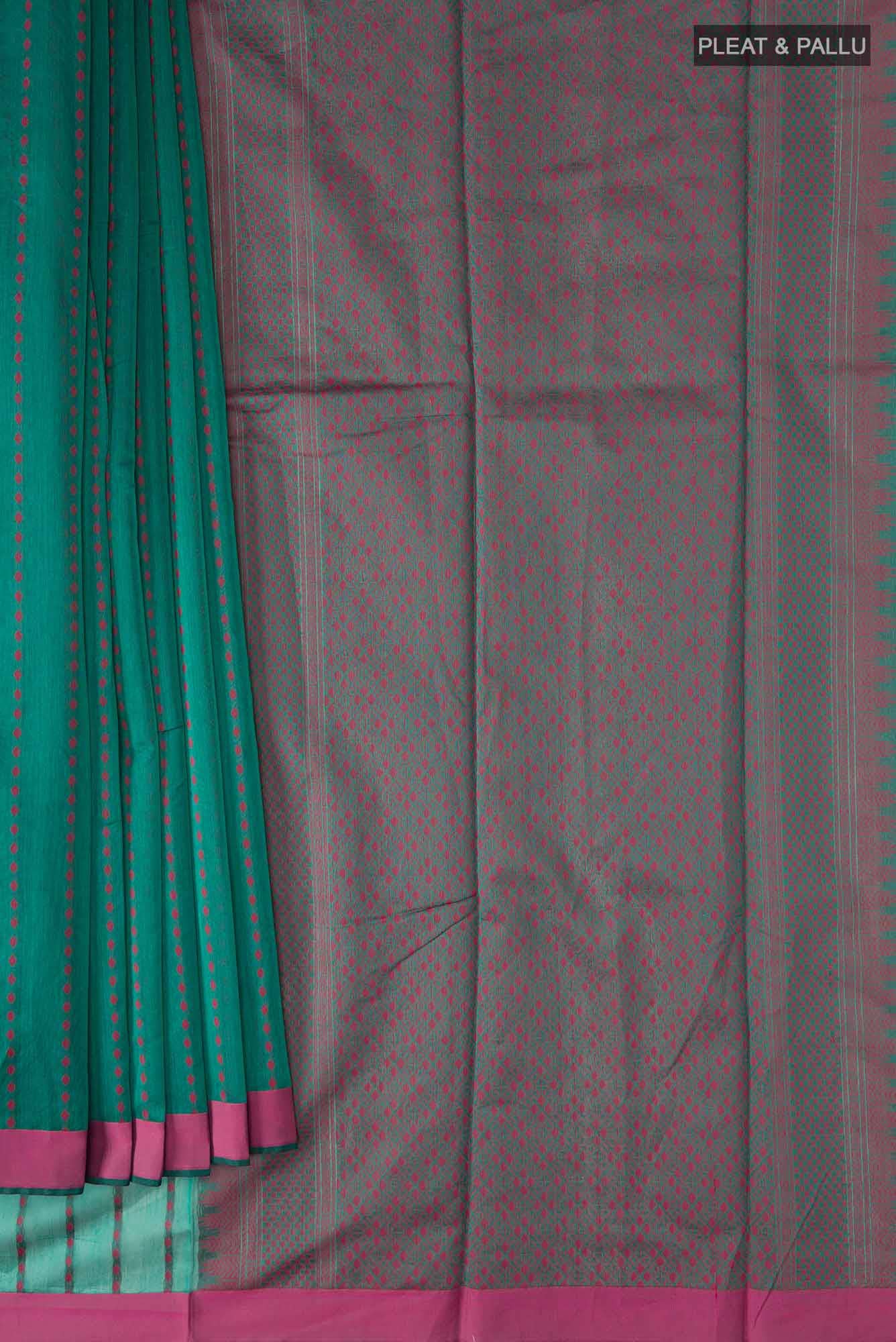 Green Blended Silk Cotton Saree