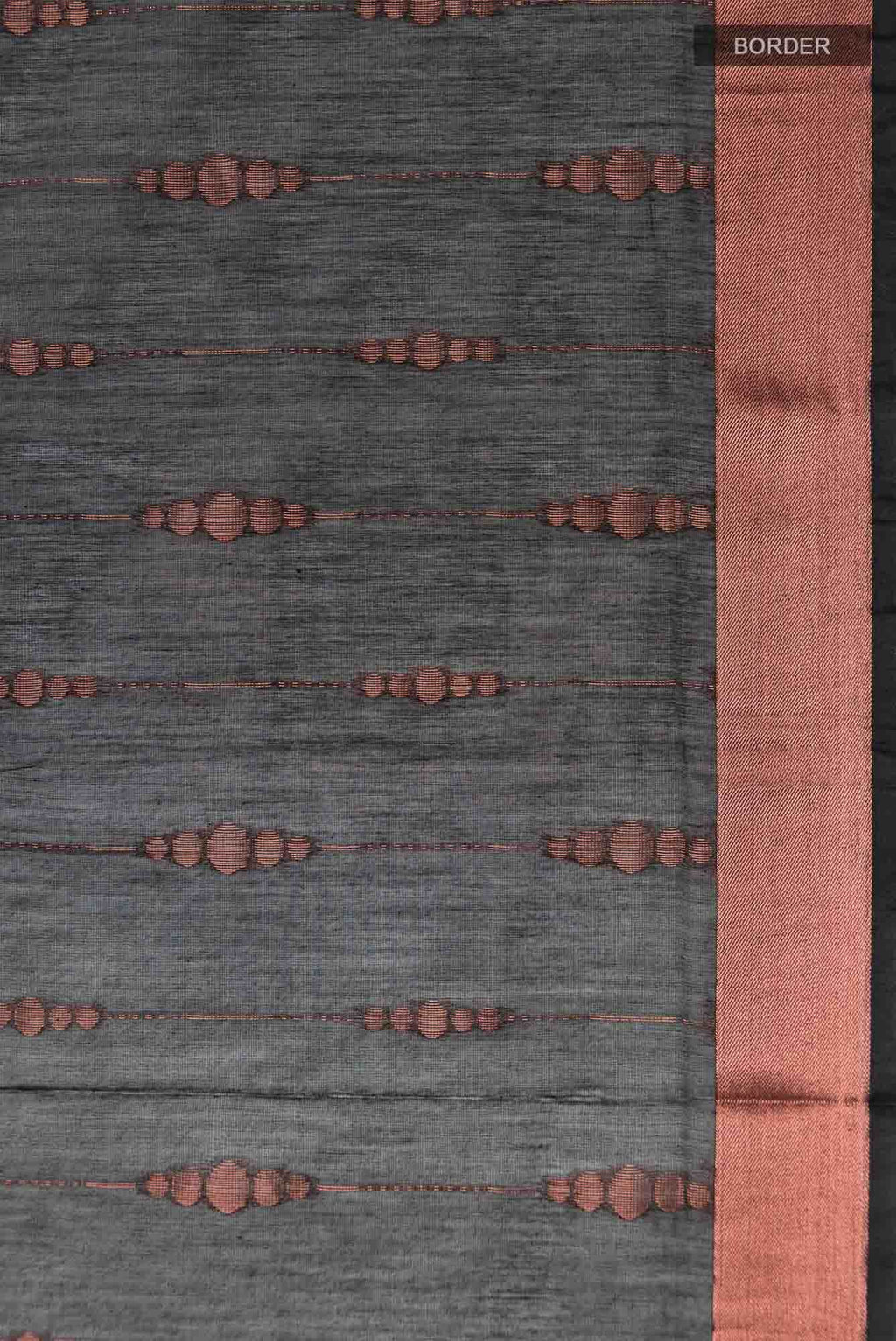 Black Silk Cotton Saree with Contrast Border
