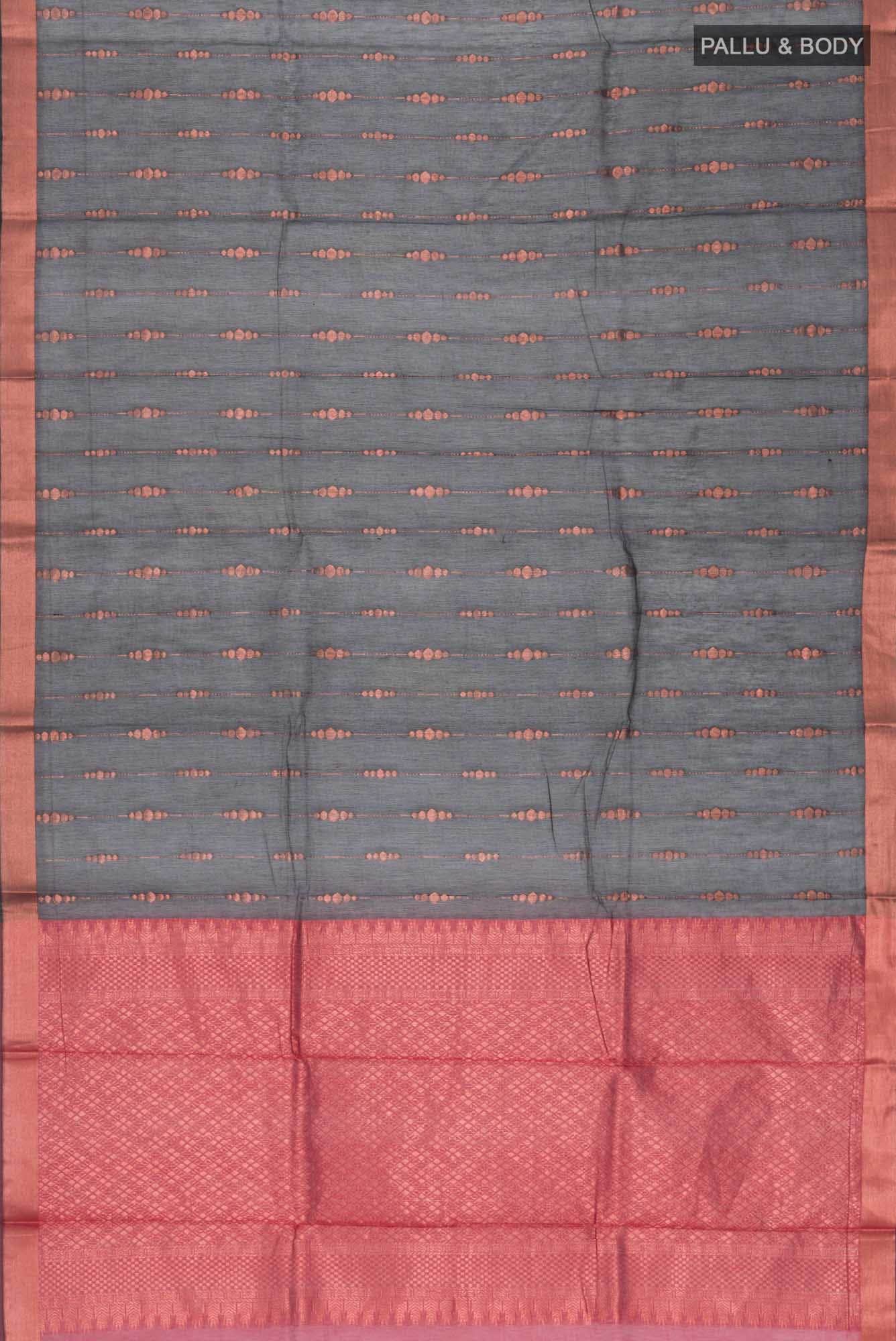 Black Silk Cotton Saree with Contrast Border