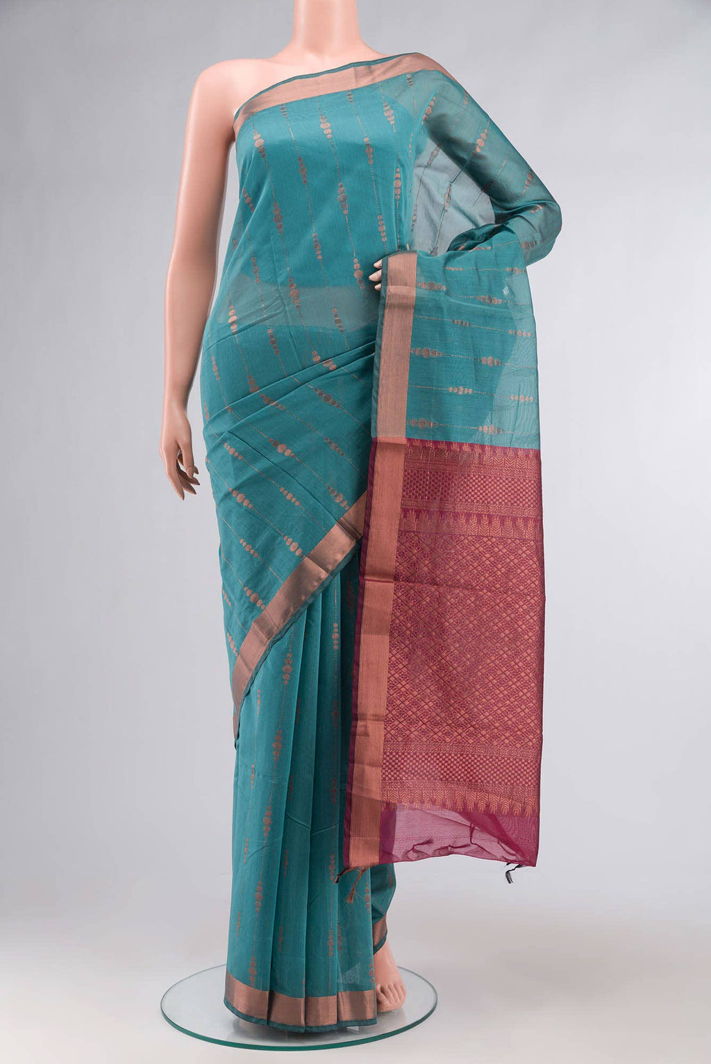 Blue Silk Cotton Saree