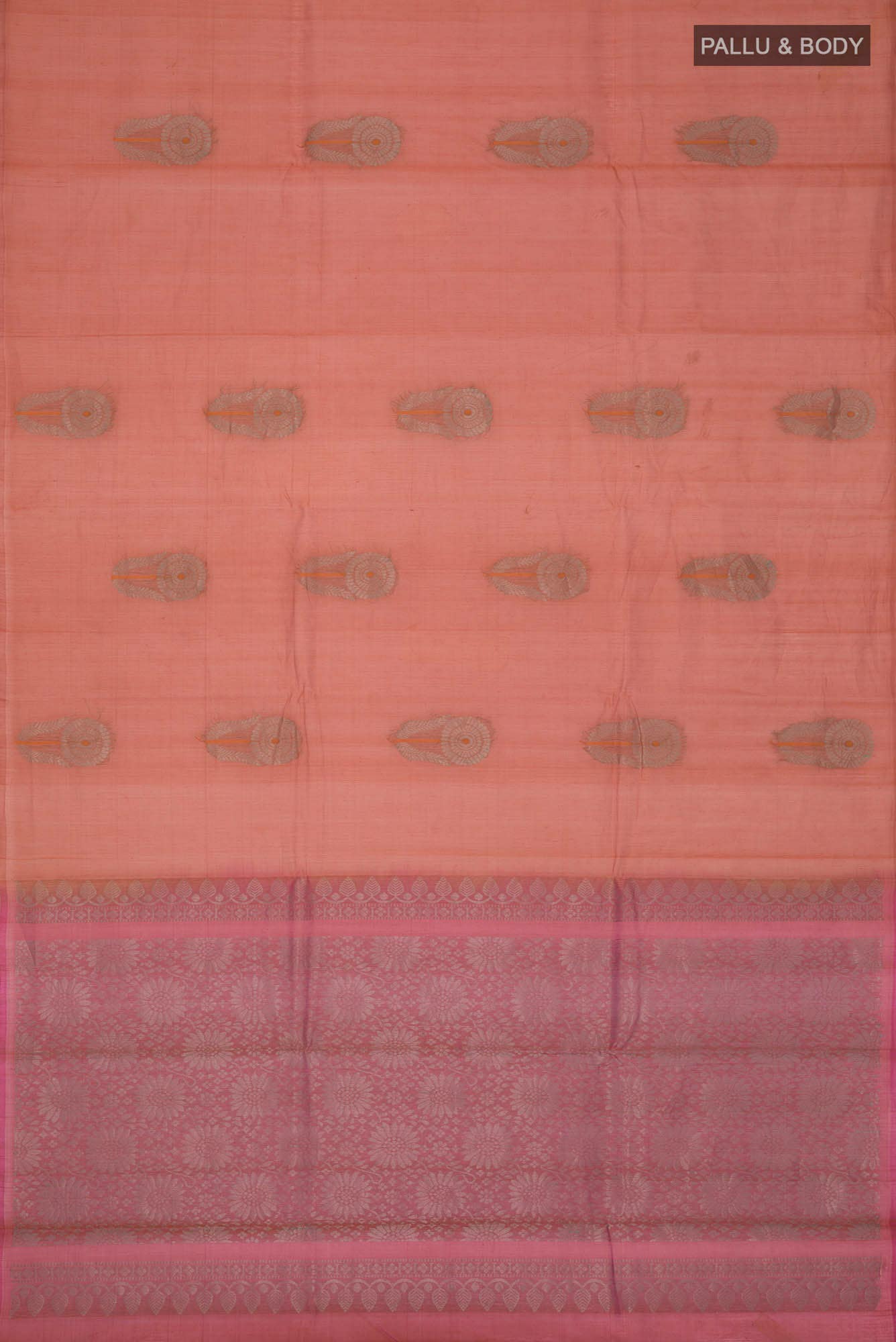 Orange Silk Cotton Saree