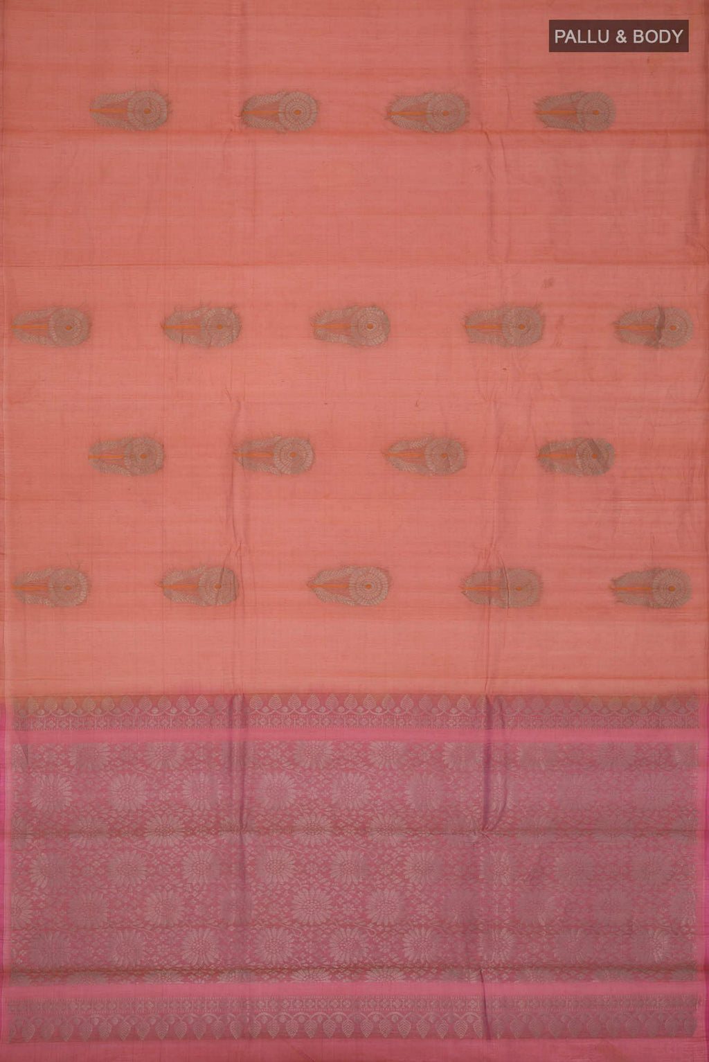 Orange Silk Cotton Saree