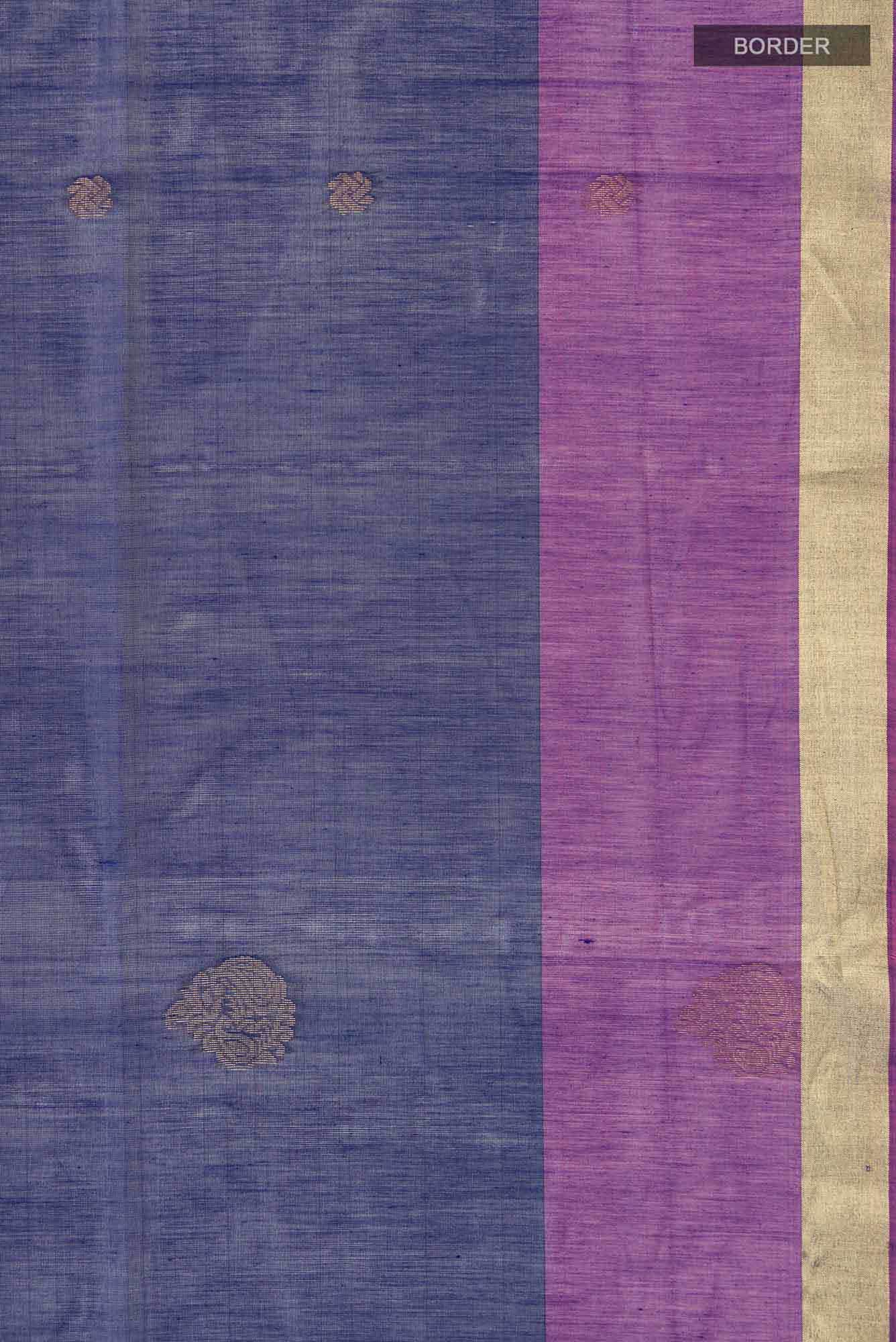 Navy Blue Silk Cotton Saree