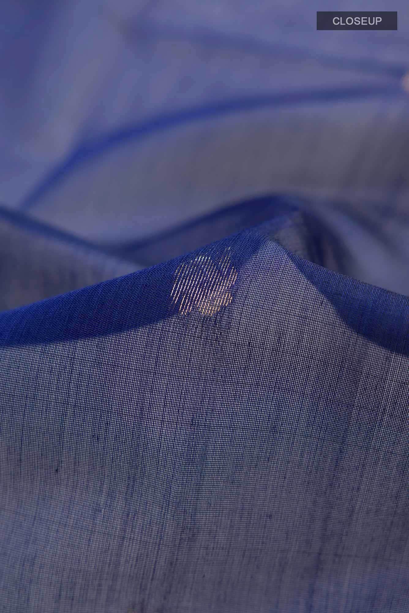 Navy Blue Silk Cotton Saree