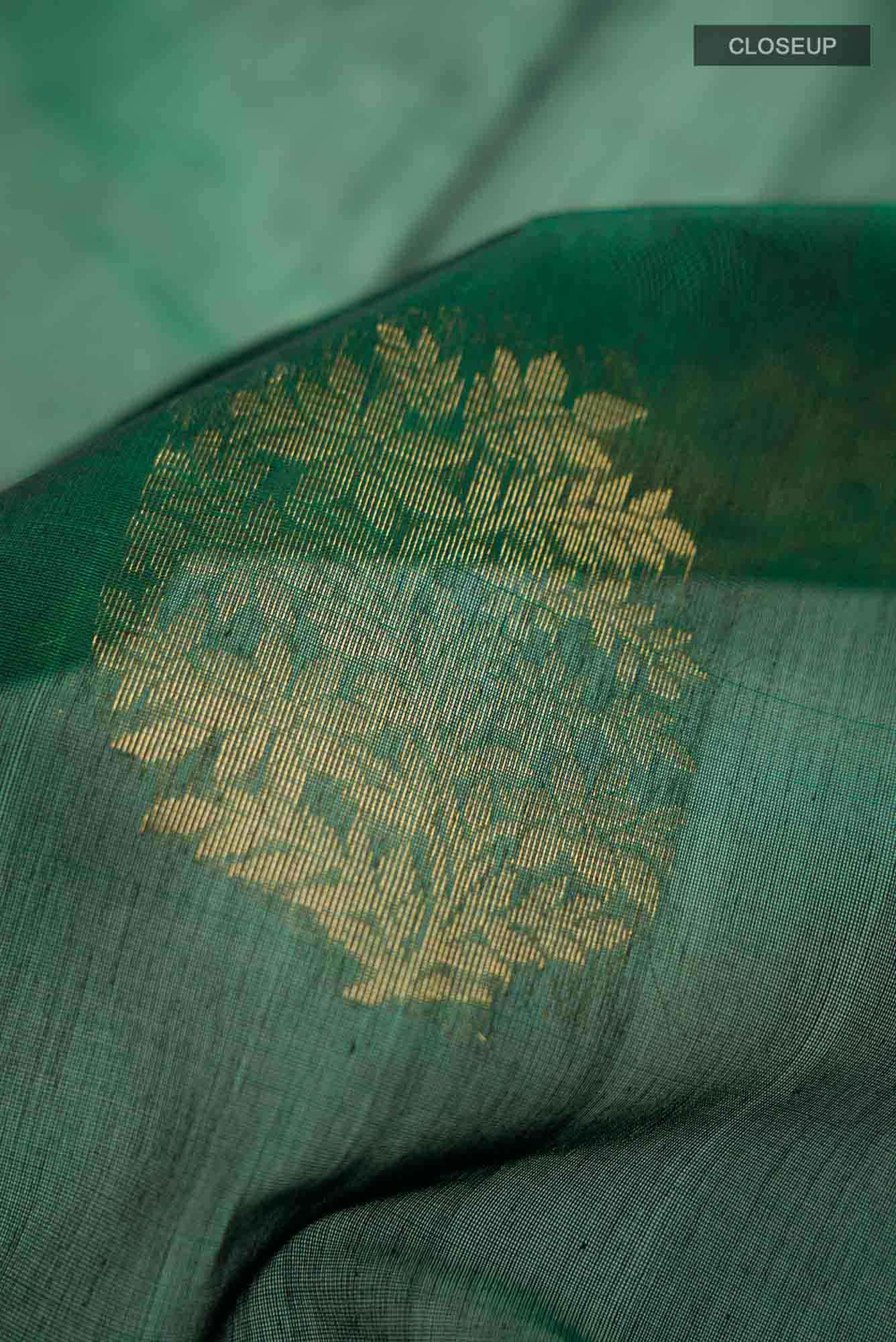 Green Silk Cotton Saree