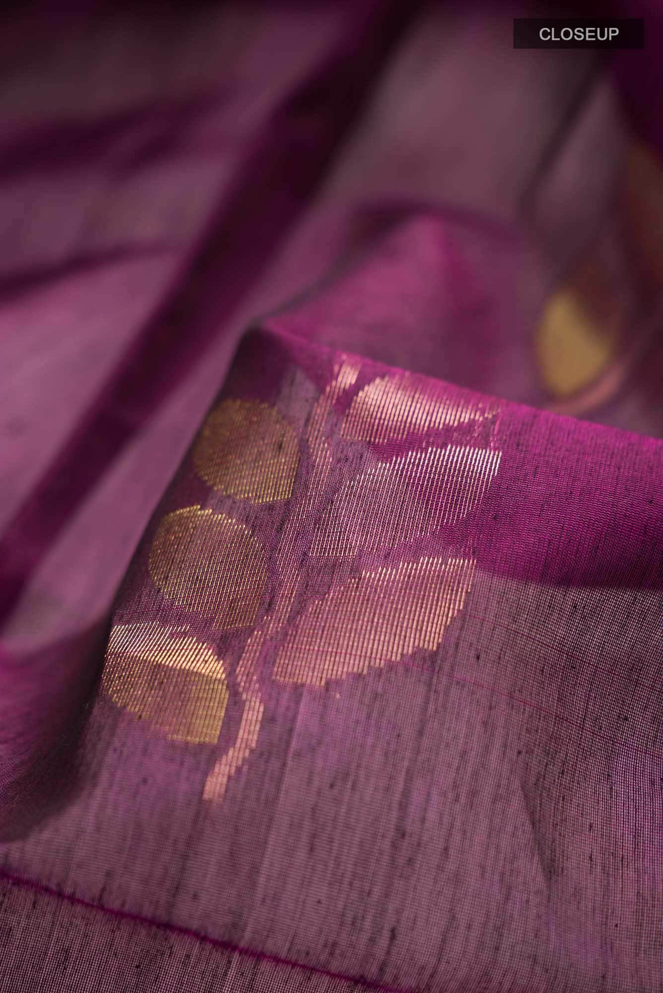 Magenta Silk Cotton Saree