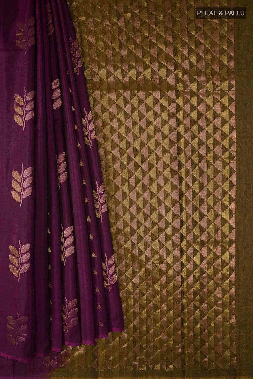 Magenta Silk Cotton Saree