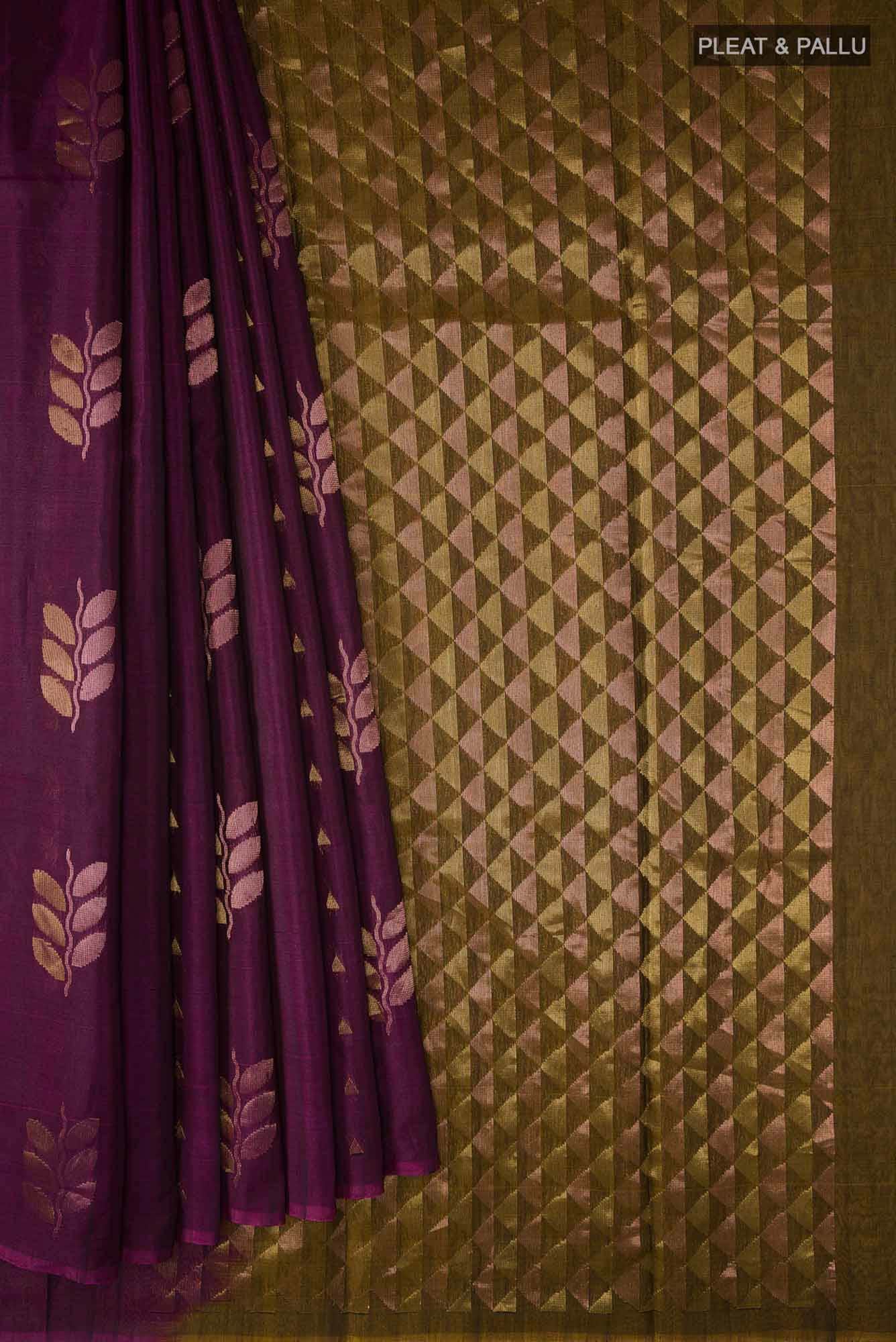 Magenta Silk Cotton Saree