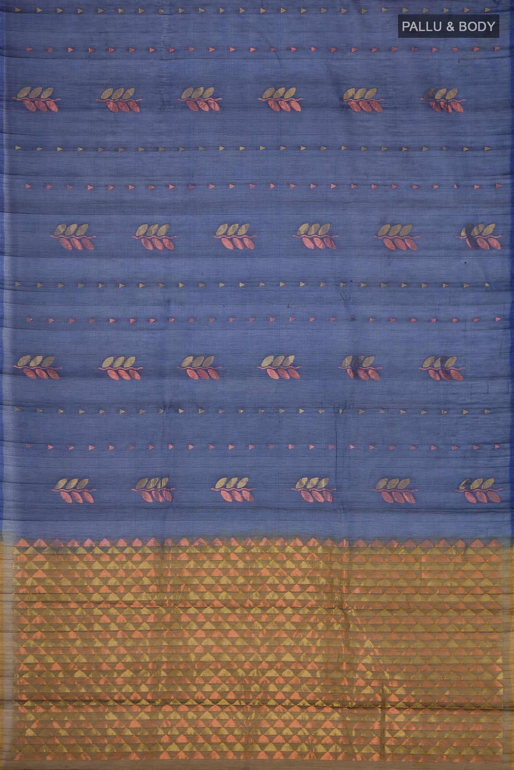 Navy Blue Silk Cotton Saree