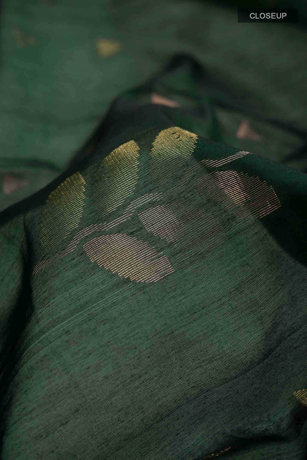 Bottle Green Silk Cotton Saree
