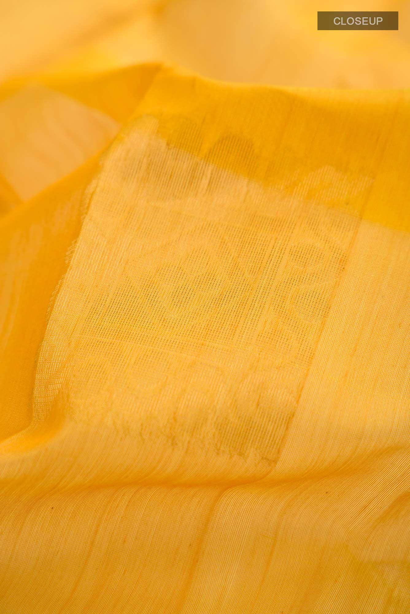 Yellow Silk Cotton Saree