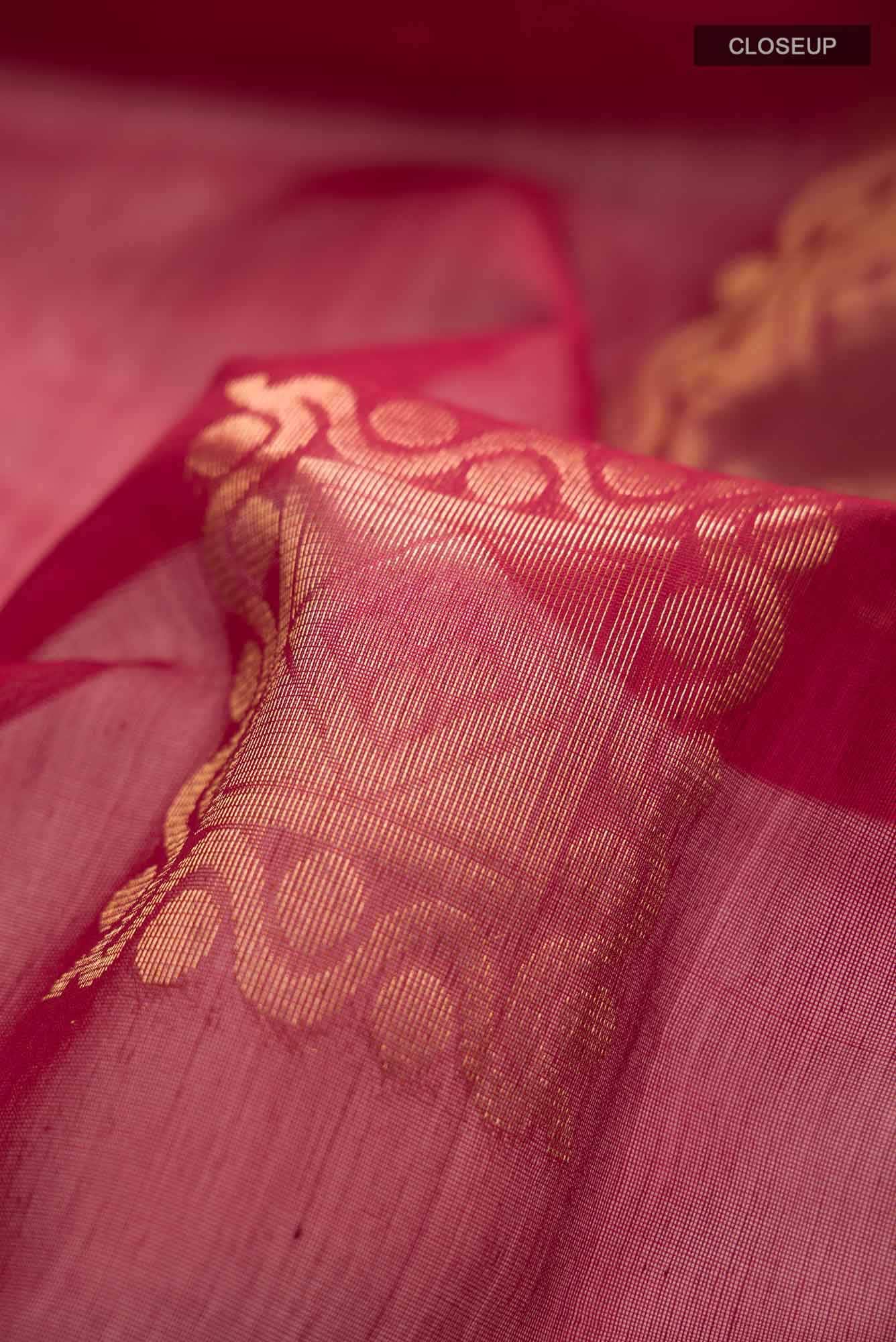 Red Silk Cotton Saree