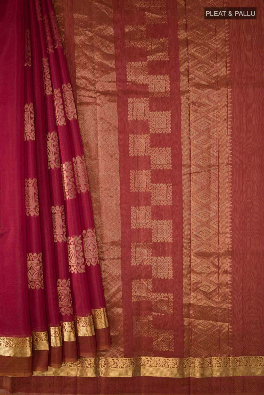 Red Silk Cotton Saree