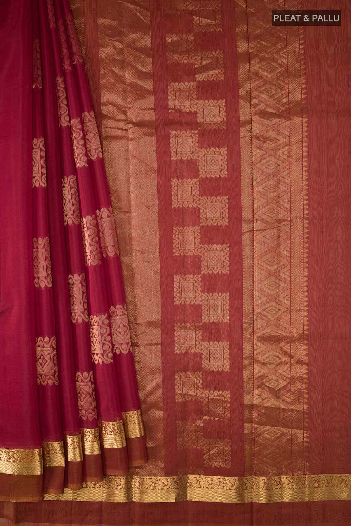 Red Silk Cotton Saree