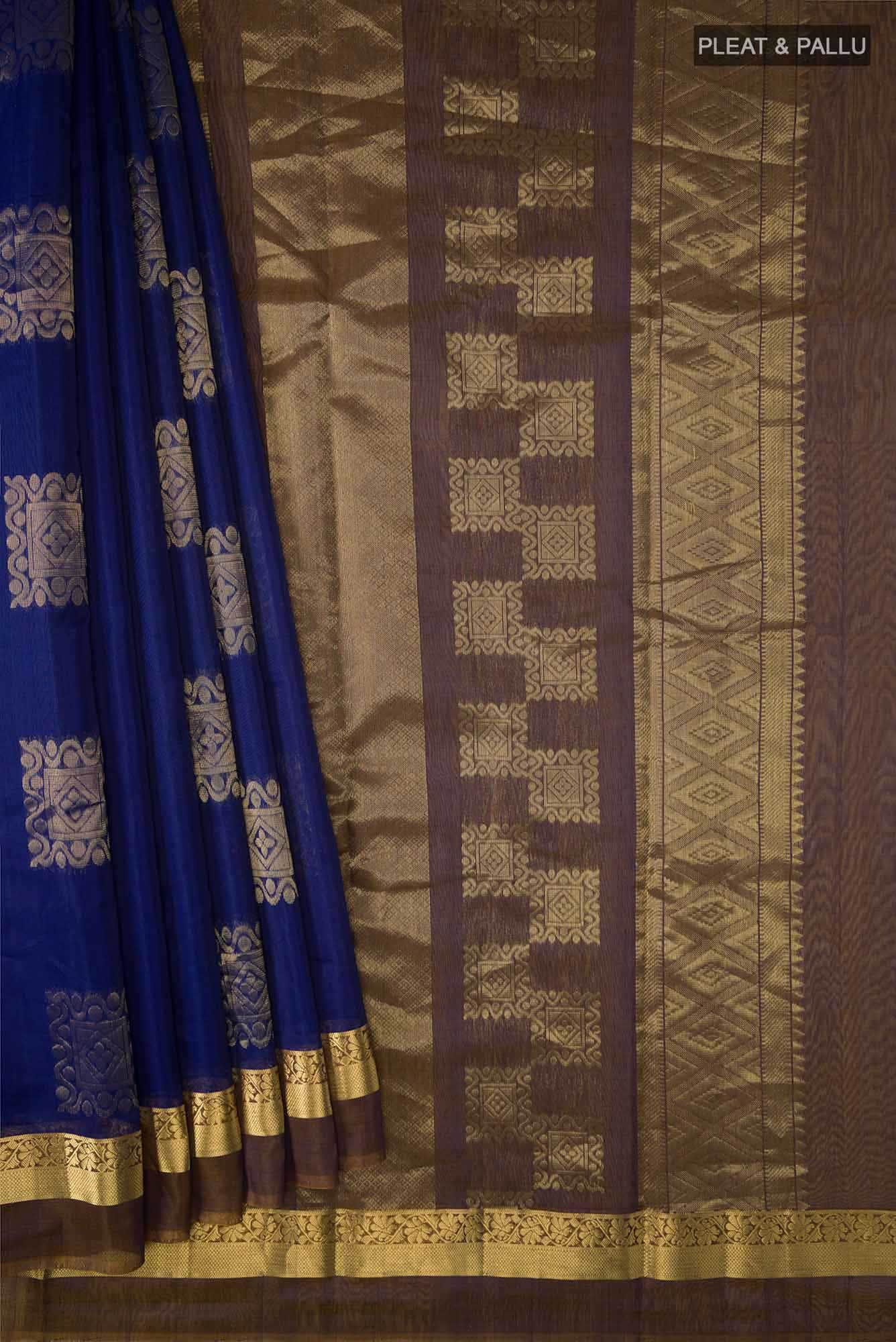 Blue Silk Cotton Saree