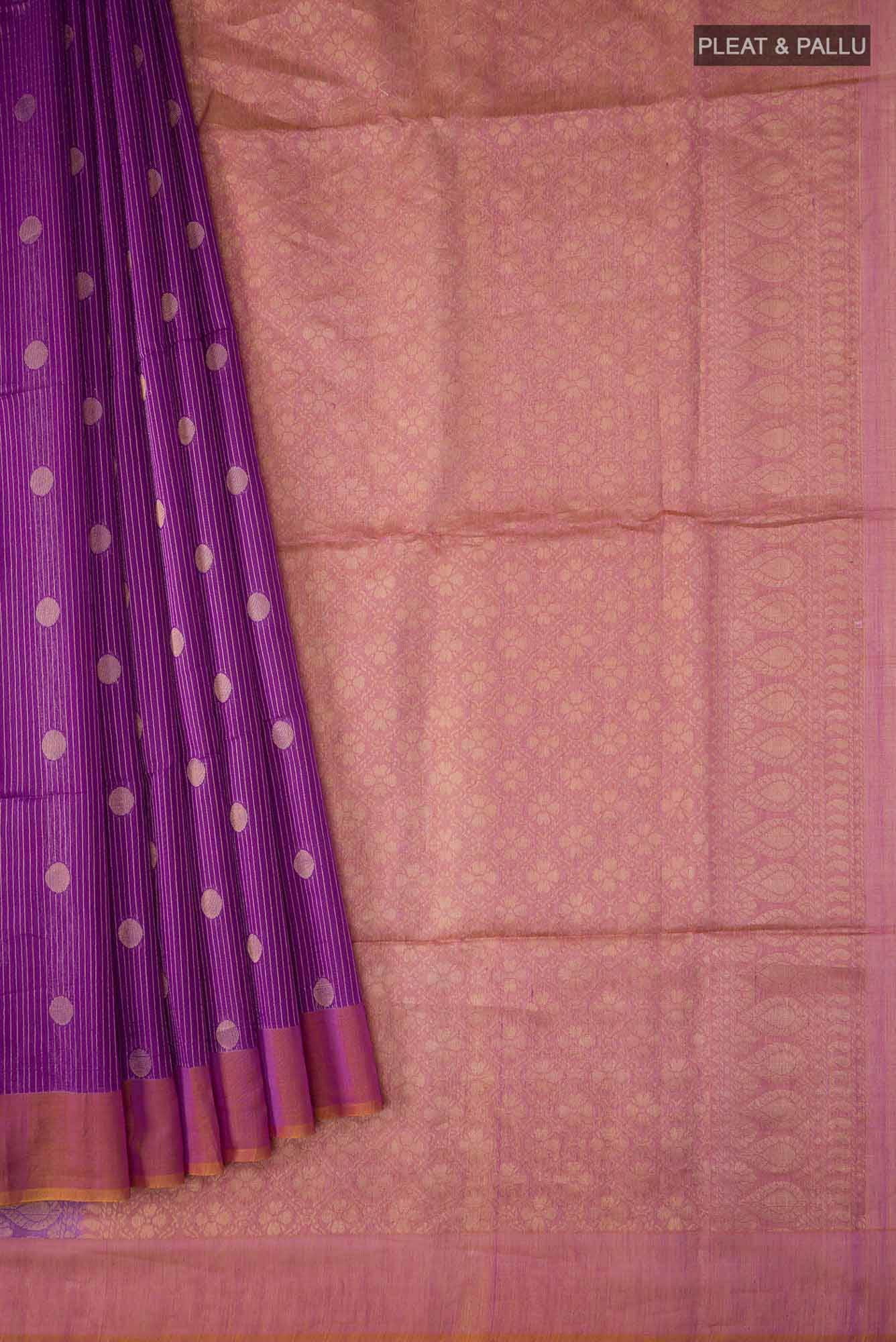 Purple Silk Cotton Saree
