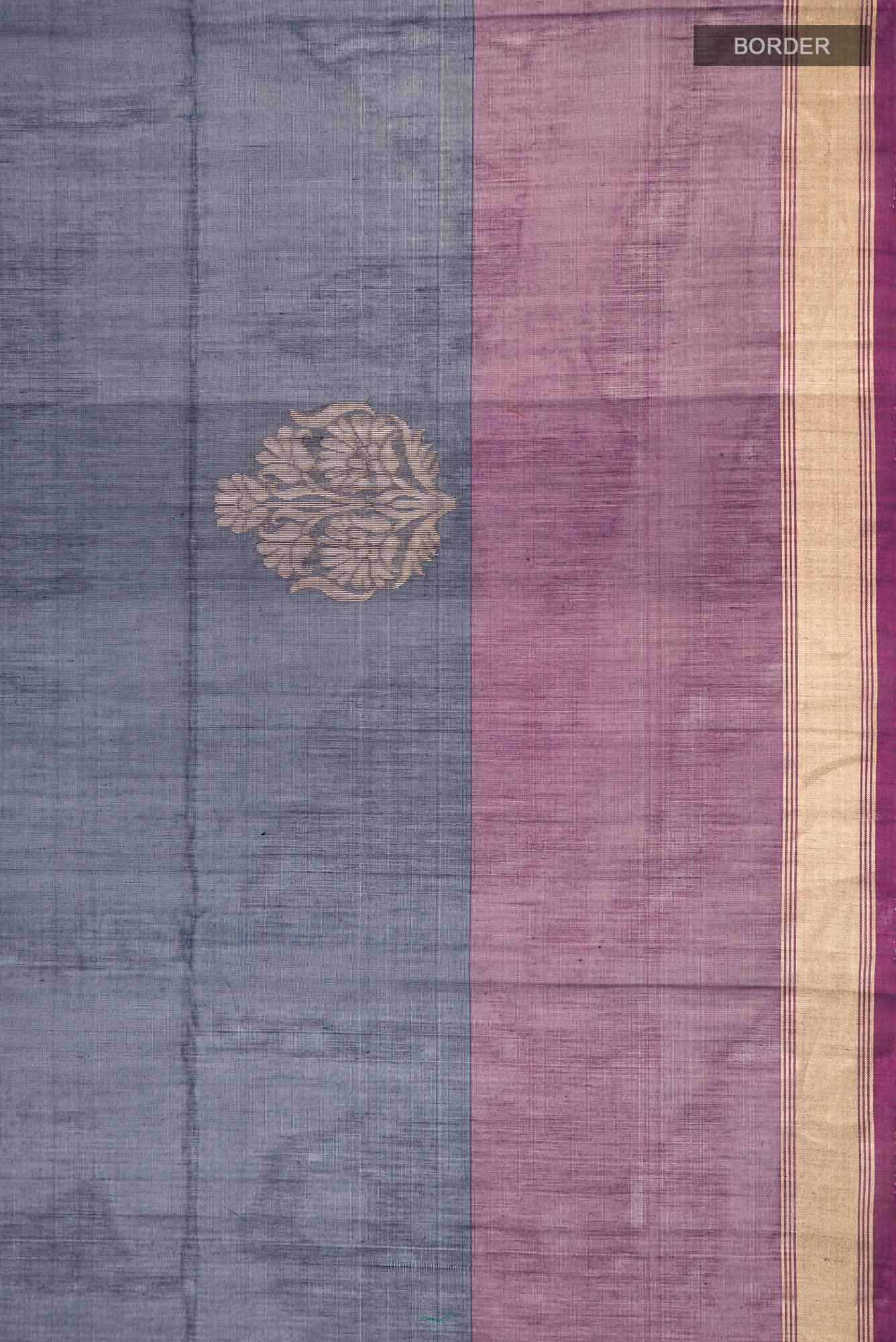 Navy Blue Silk Cotton Saree