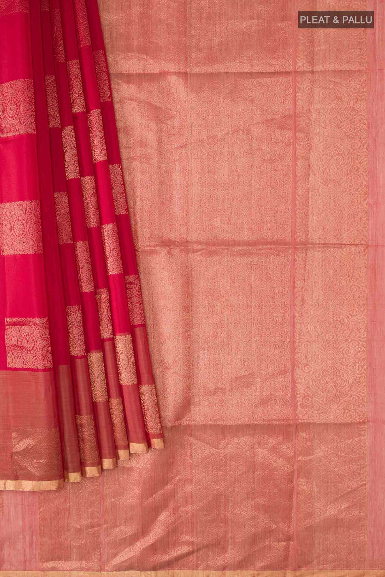 Red Silk Cotton Saree