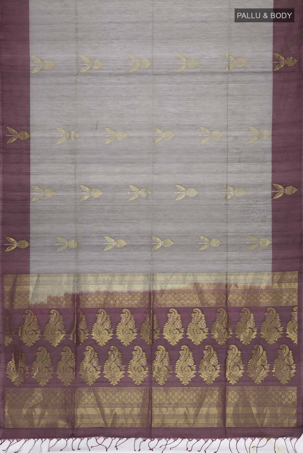 Grey Silk Cotton Saree