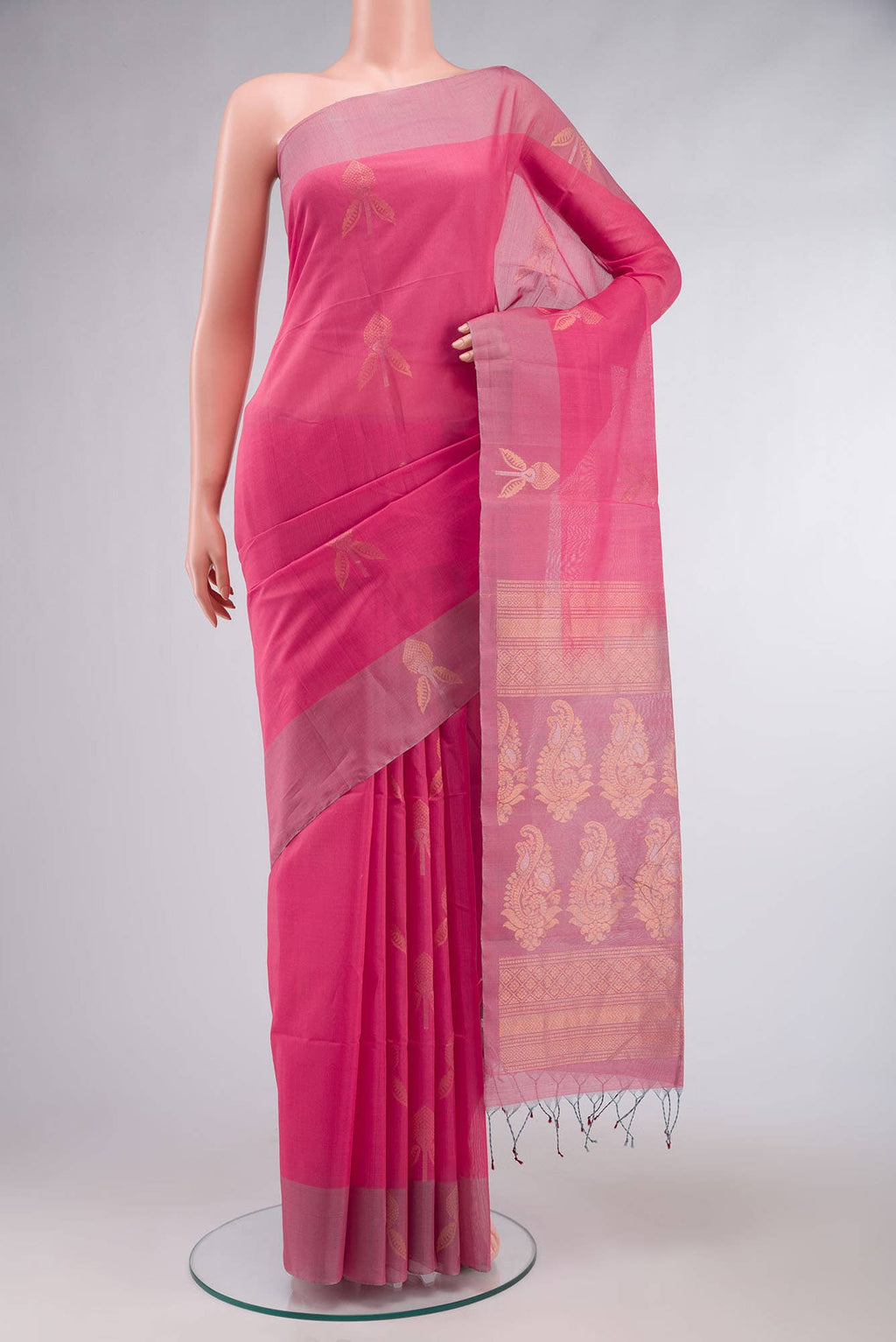 Pink Silk Cotton Saree