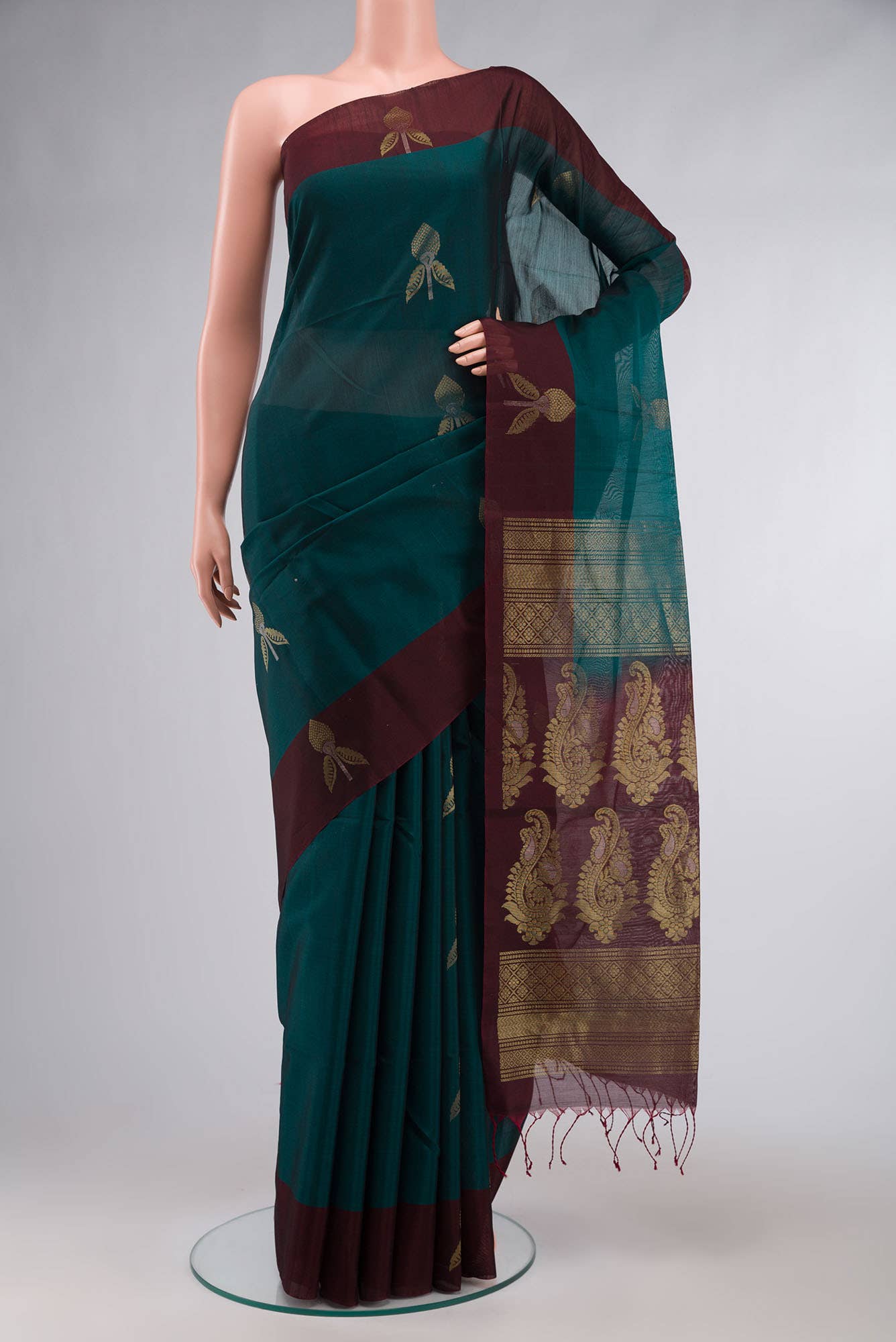 Green Silk Cotton Saree