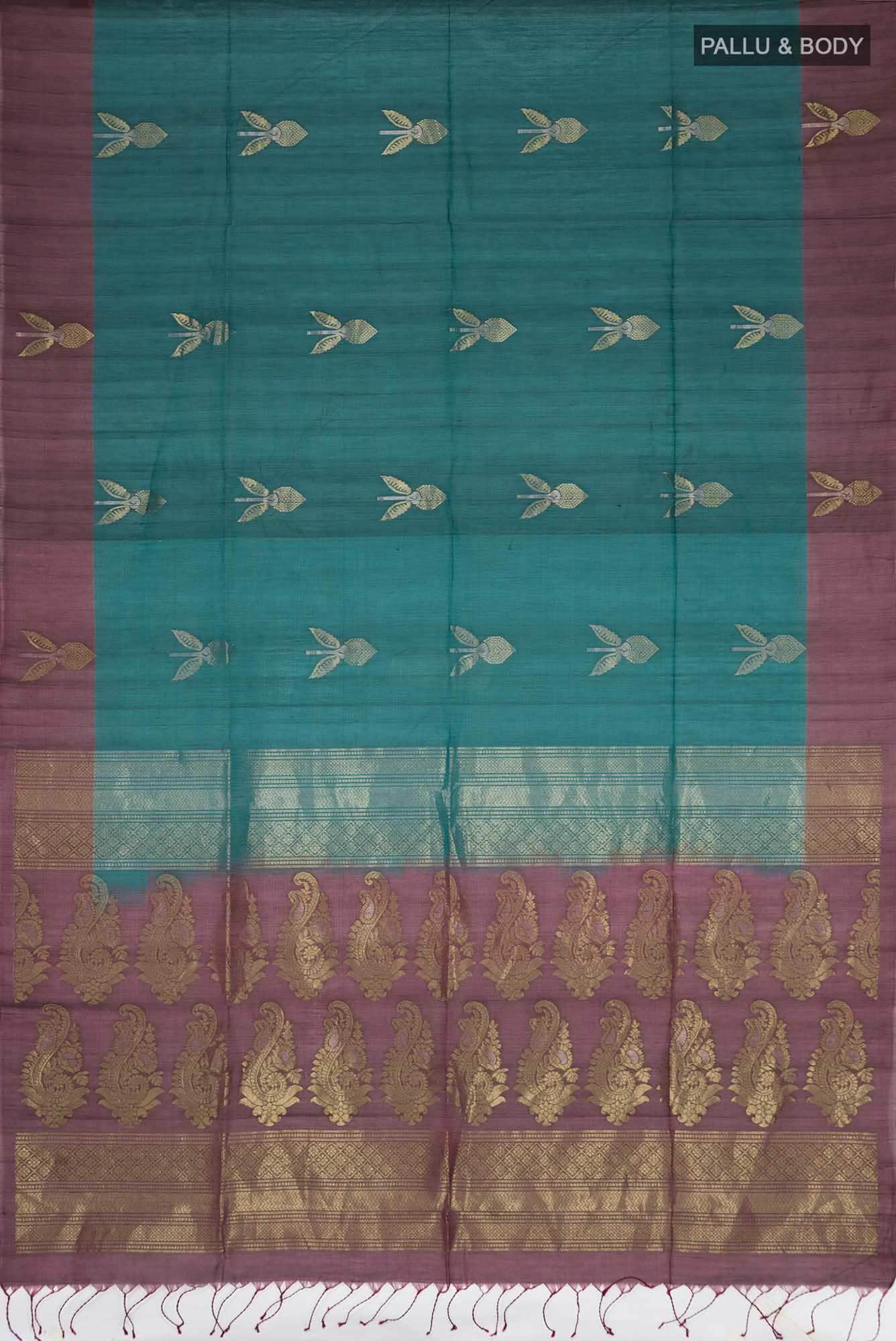 Green Silk Cotton Saree