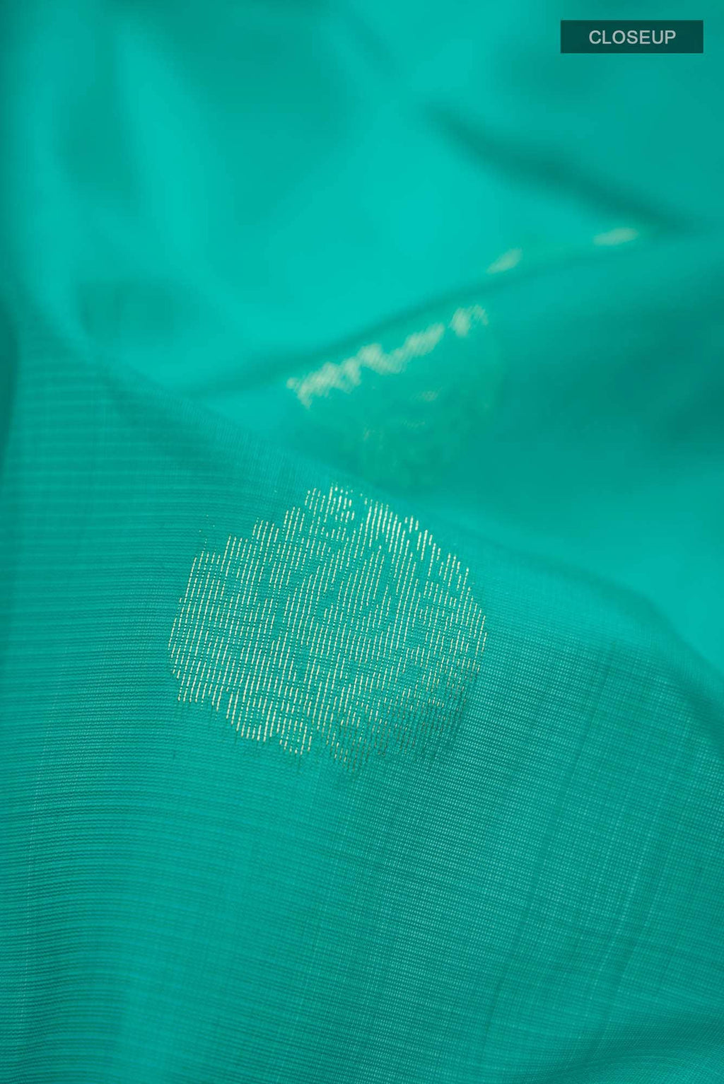 Turquoise Silk Cotton Saree