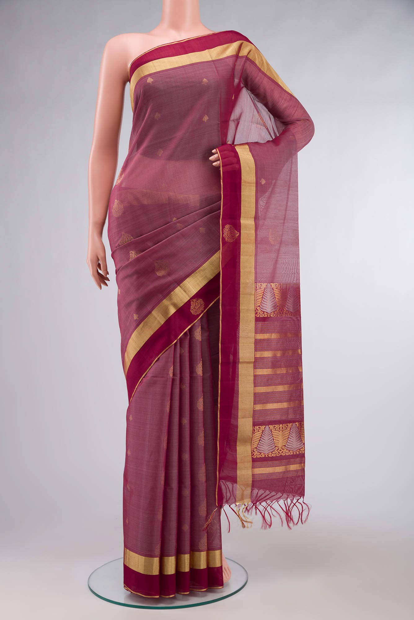 Pink Silk Cotton Saree