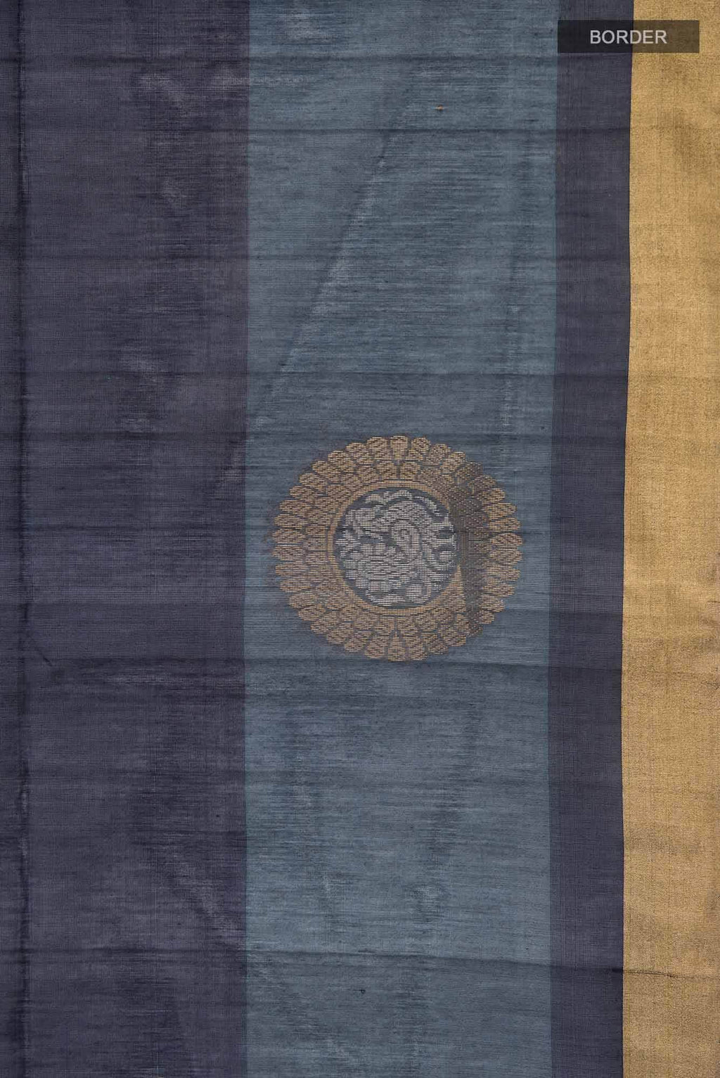 Navy Blue Silk Cotton Saree