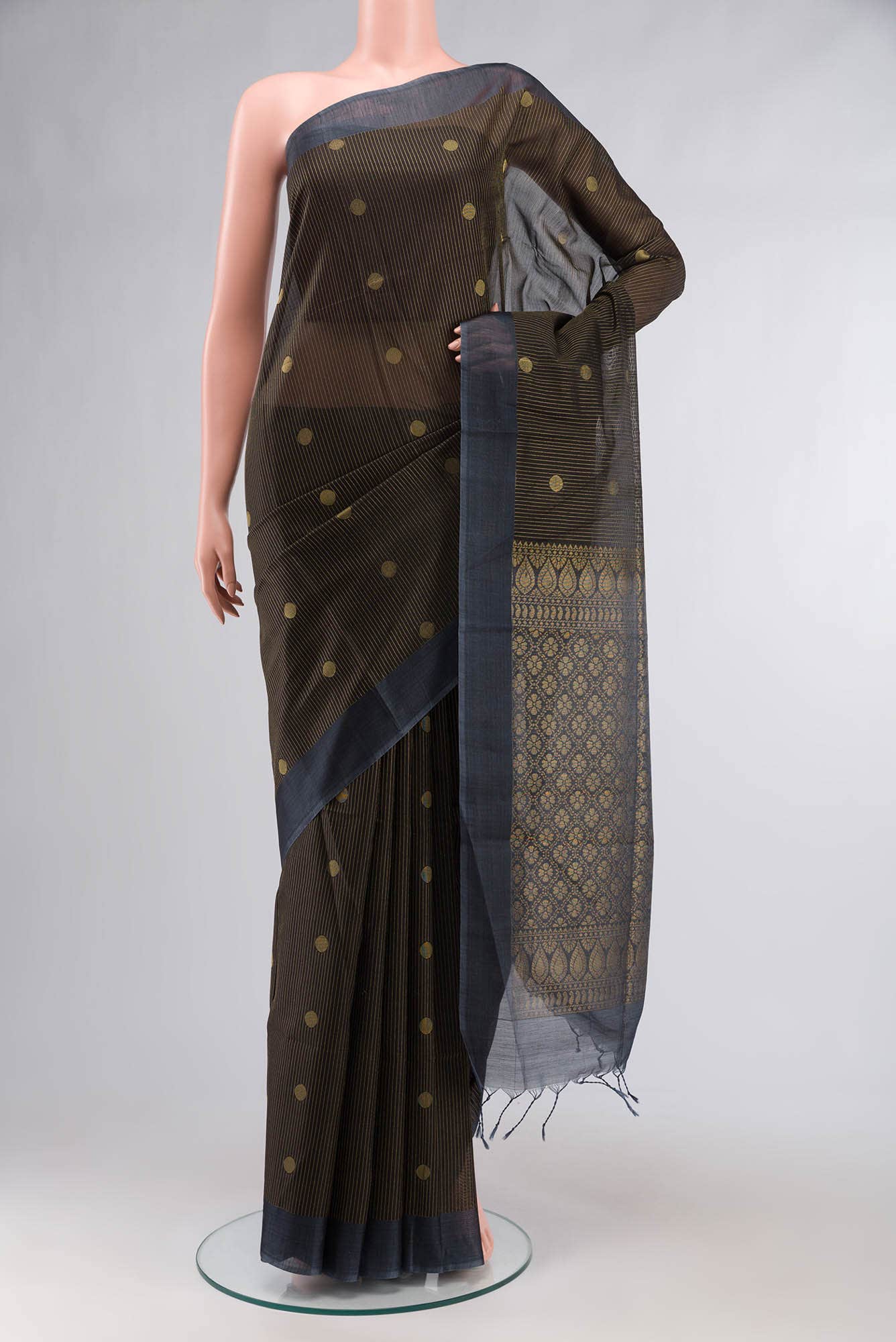 Black Silk Cotton Saree