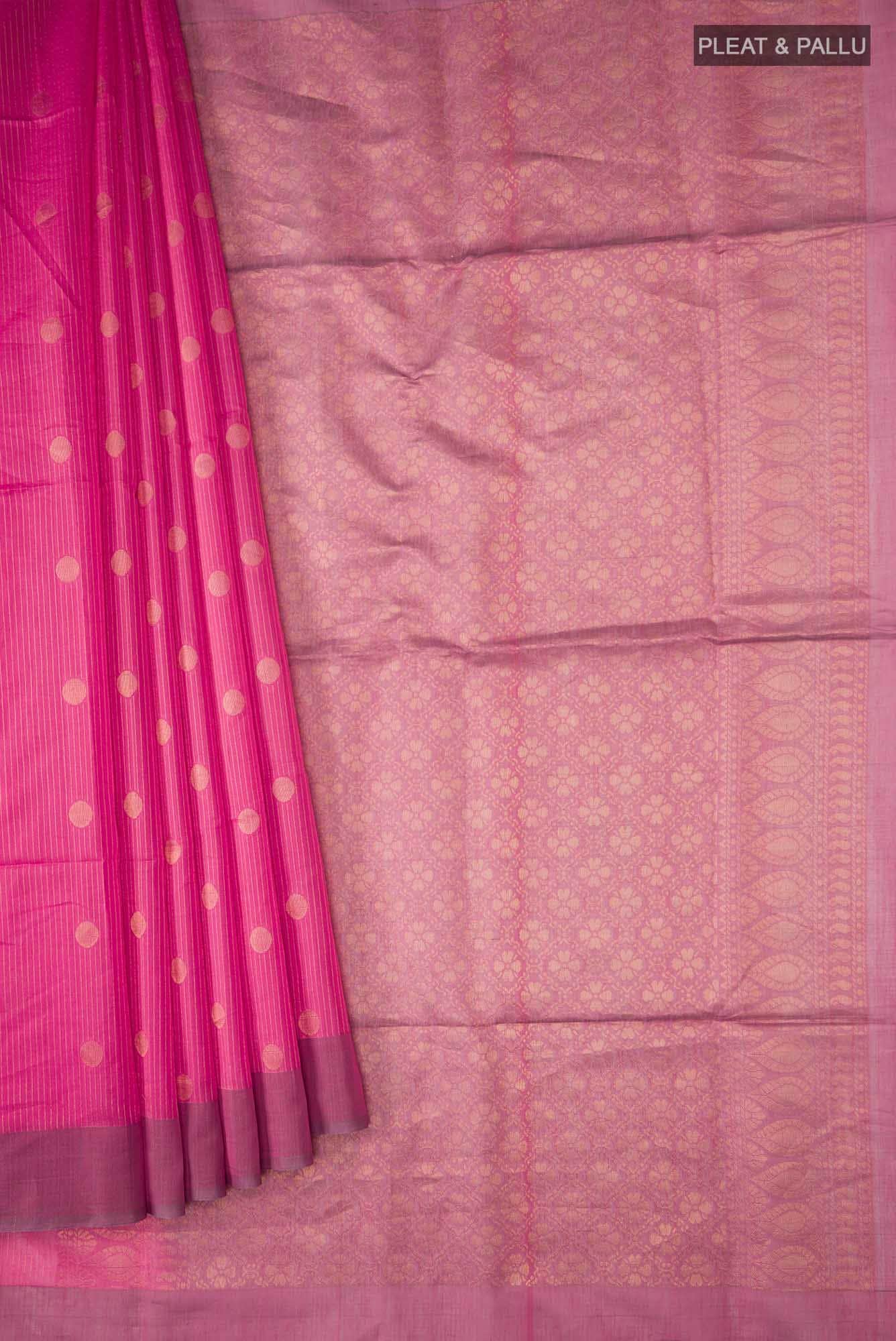 Pink Silk Cotton Saree