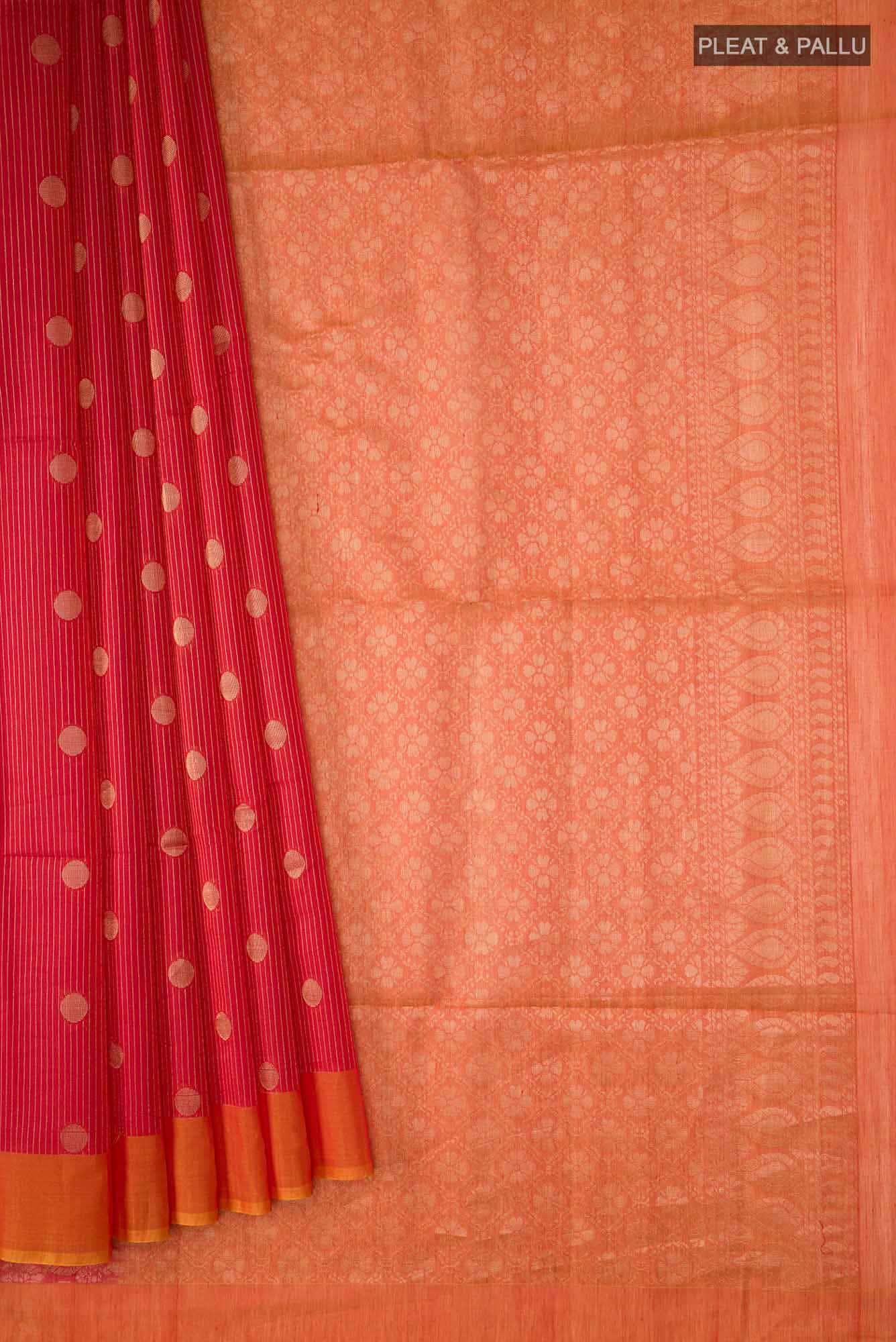 Red Silk Cotton Saree