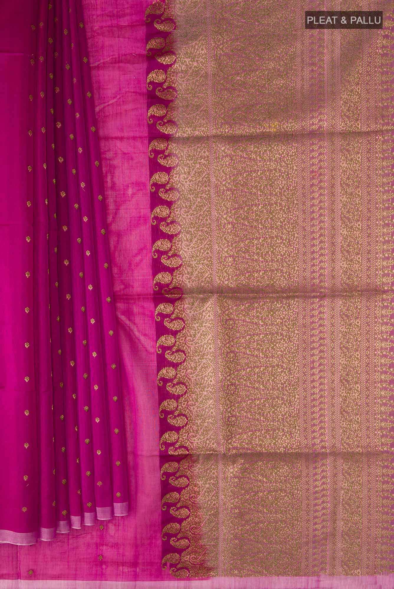 Magenta Silk Cotton Saree