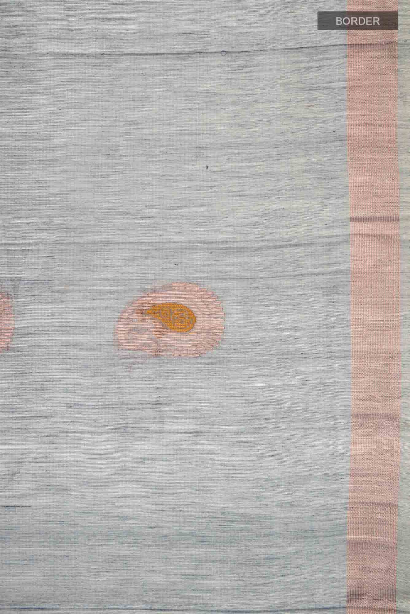 Grey Silk Cotton Saree