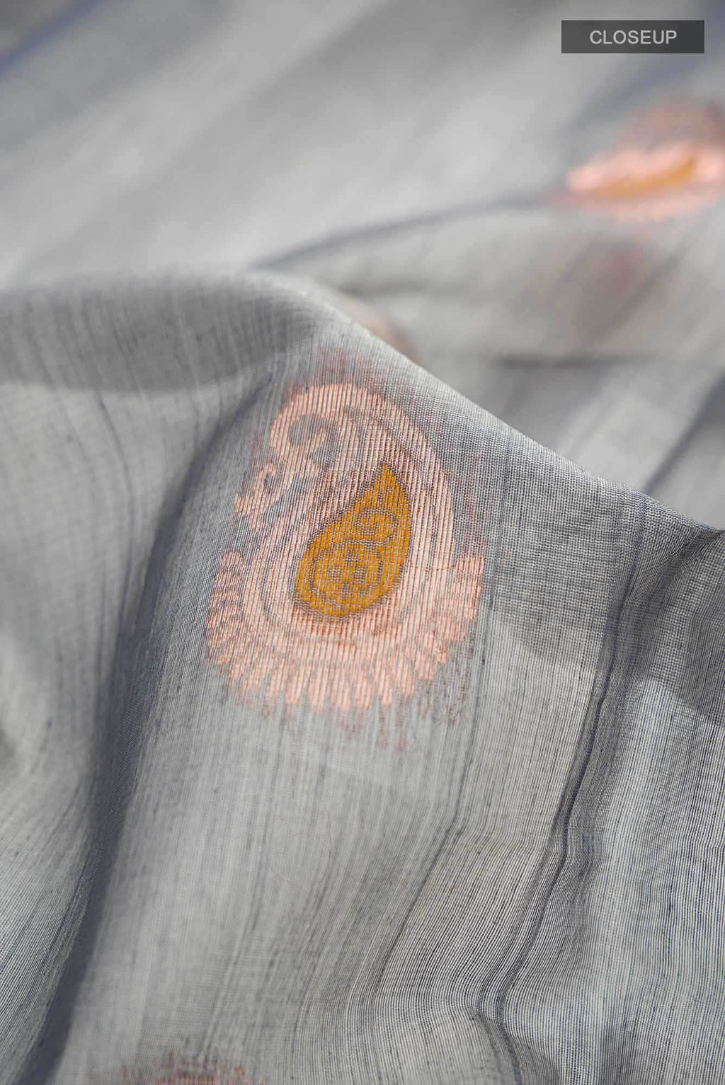 Grey Silk Cotton Saree