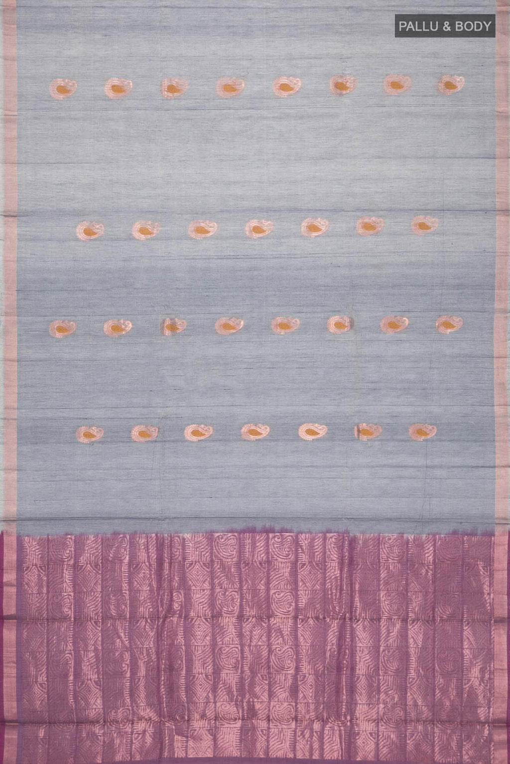 Grey Silk Cotton Saree
