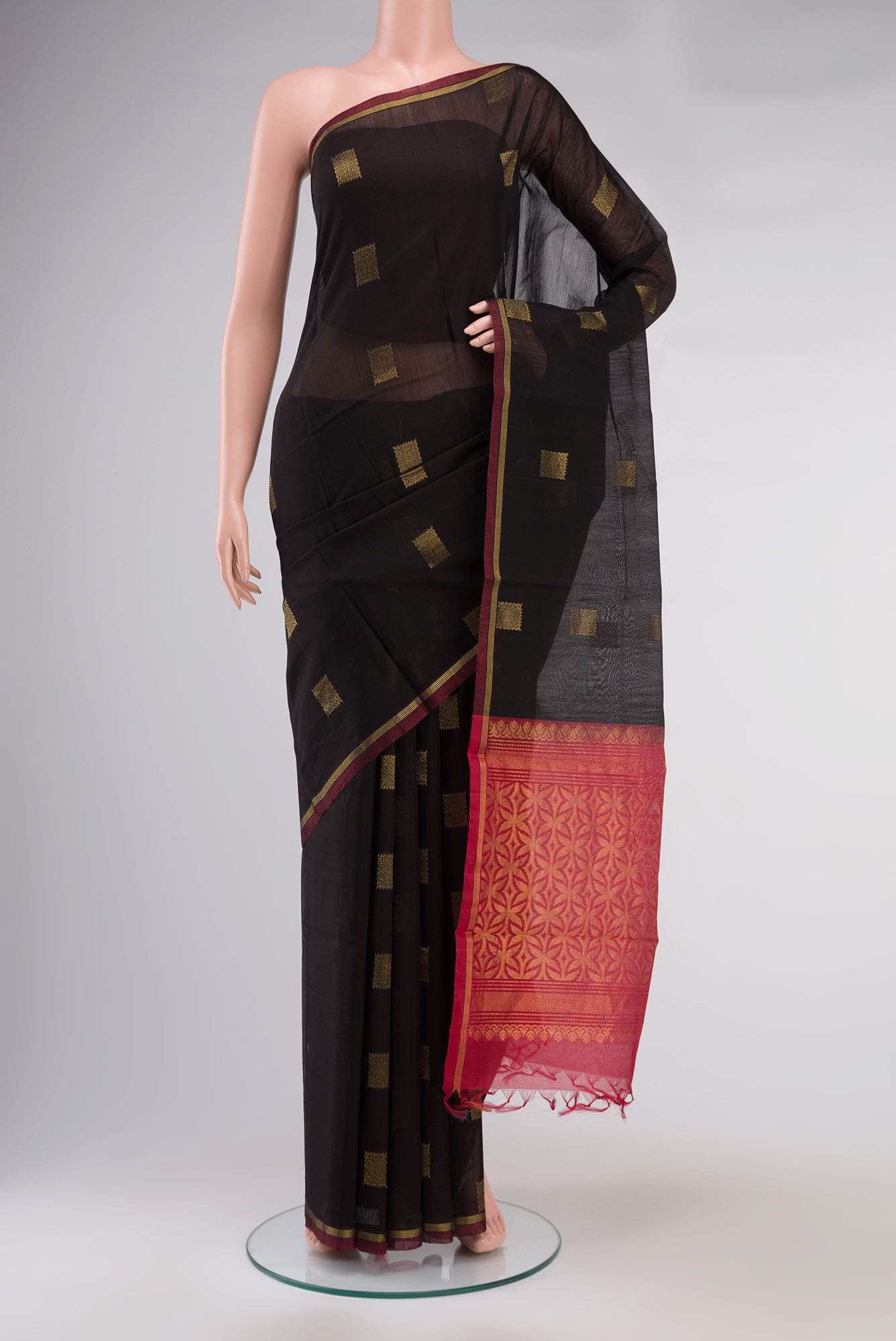 Black Silk Cotton Saree