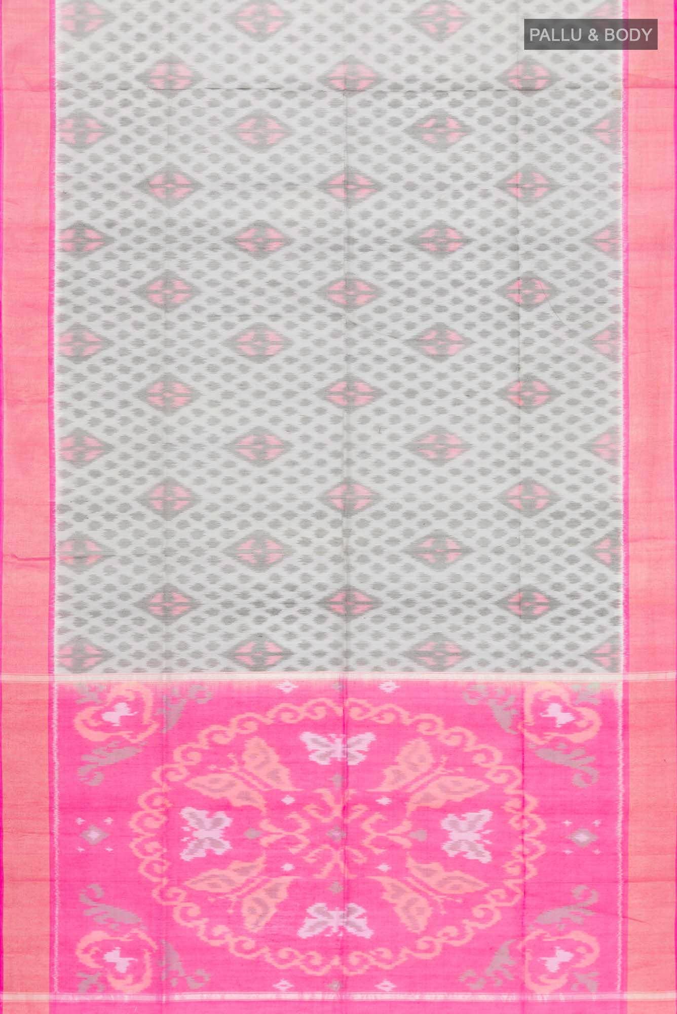 Grey Silk Cotton Saree