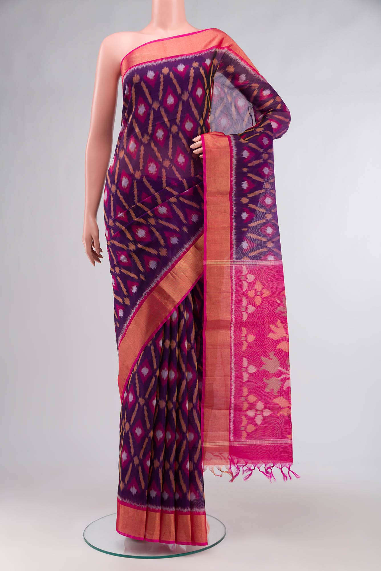 Blue Silk Cotton Saree