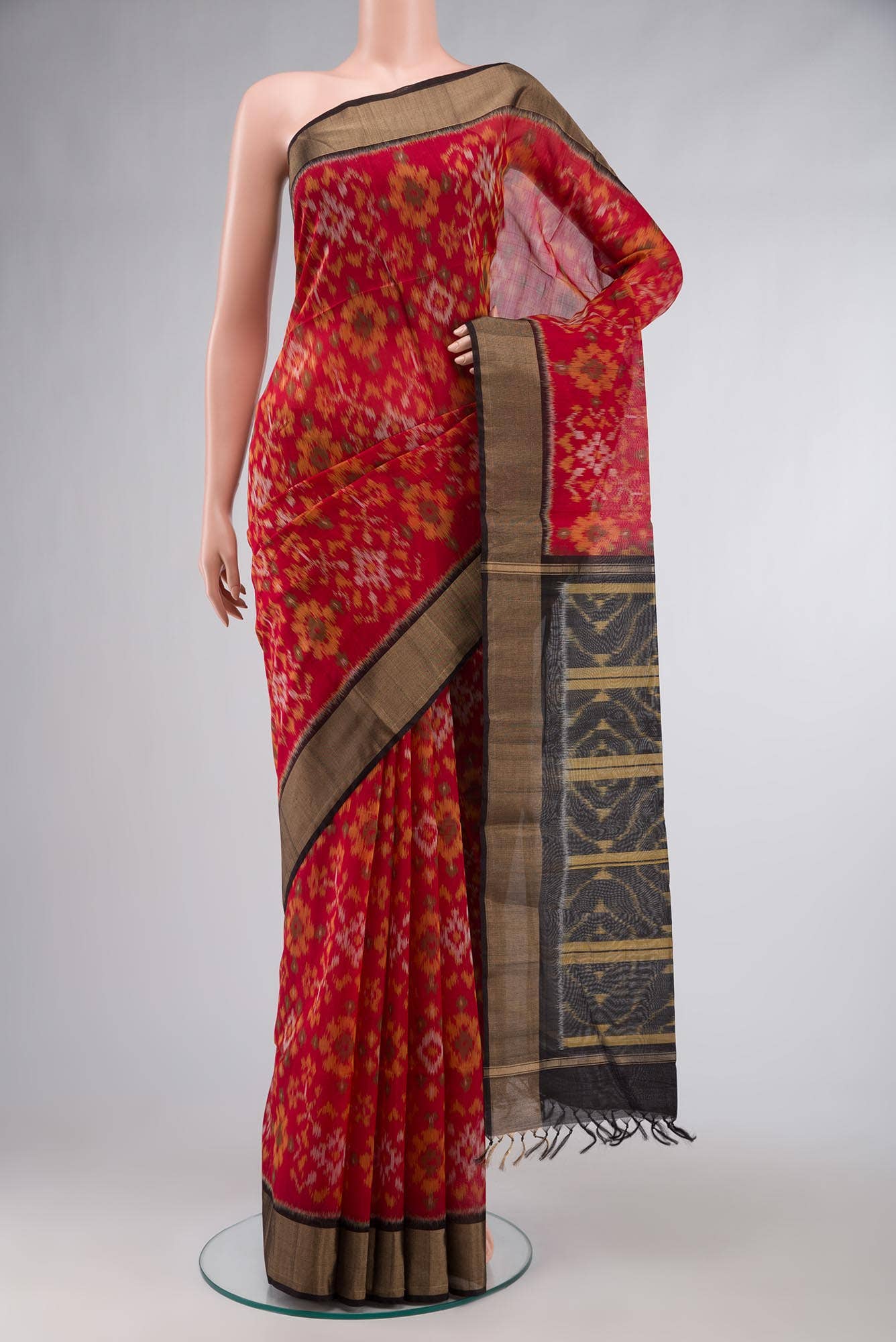 Red Silk Cotton Saree