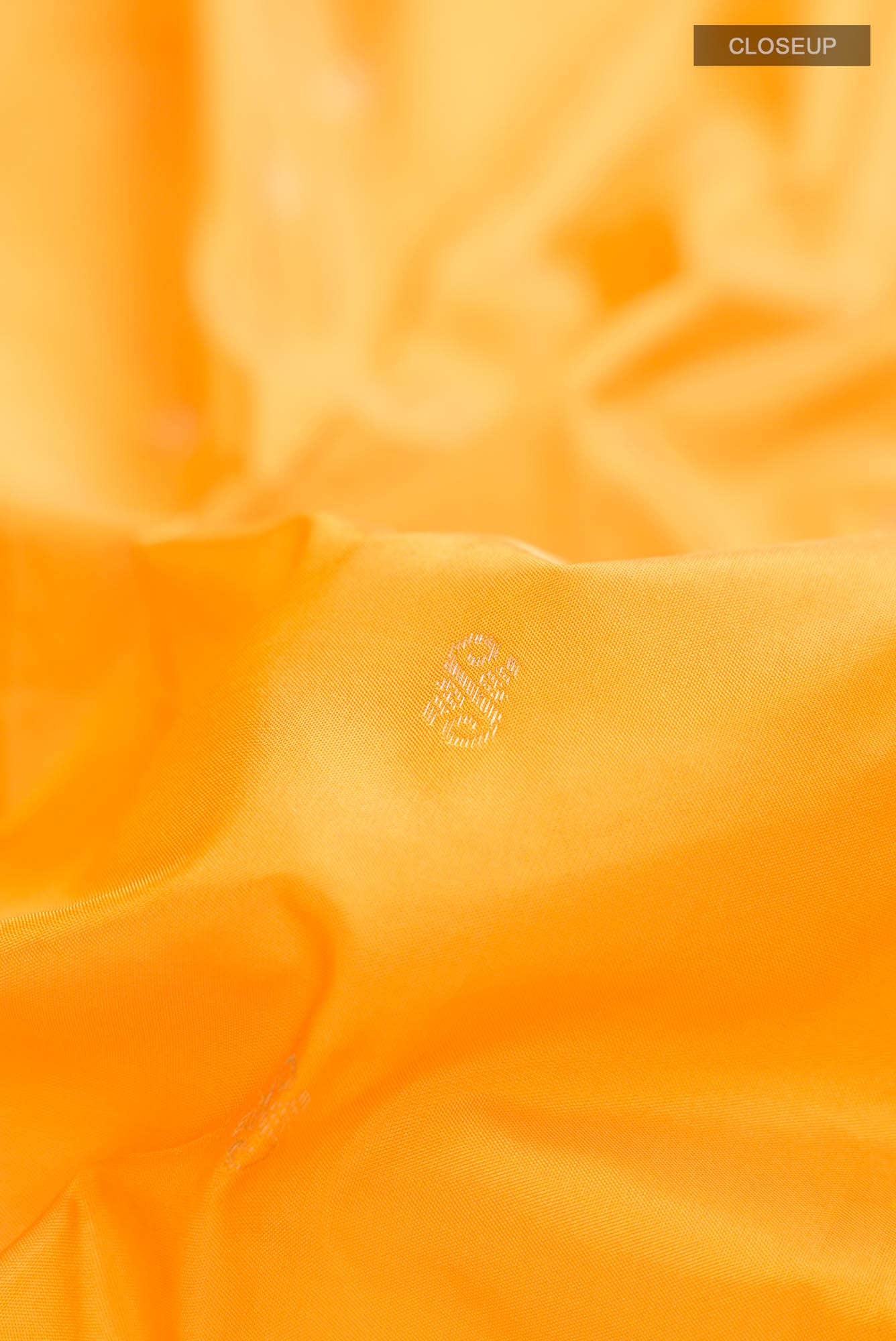 Yellow Blended Bangalore Silk Saree
