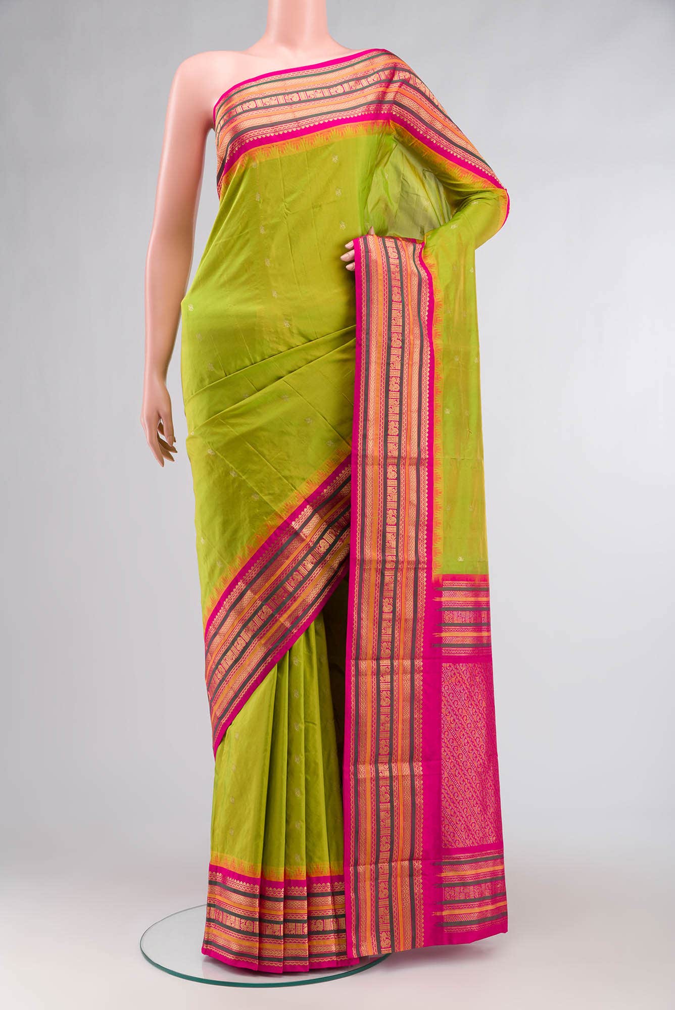 Green Blended Bangalore Silk Saree